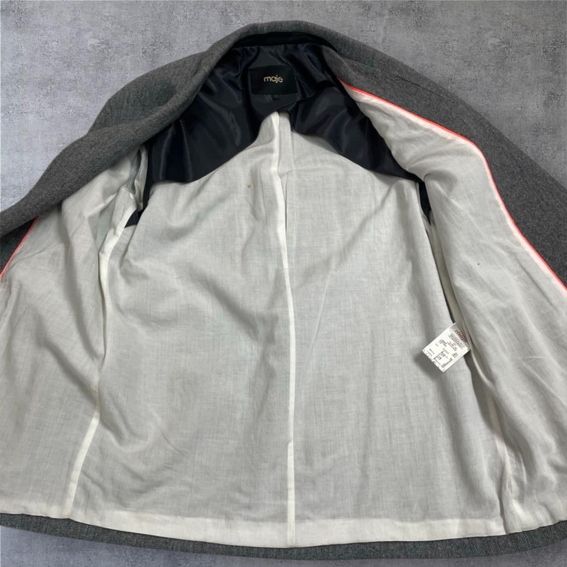 마쥬 Maje 그레이 울 블렌드 싱글 테일러드 자켓 95 상품이미지4