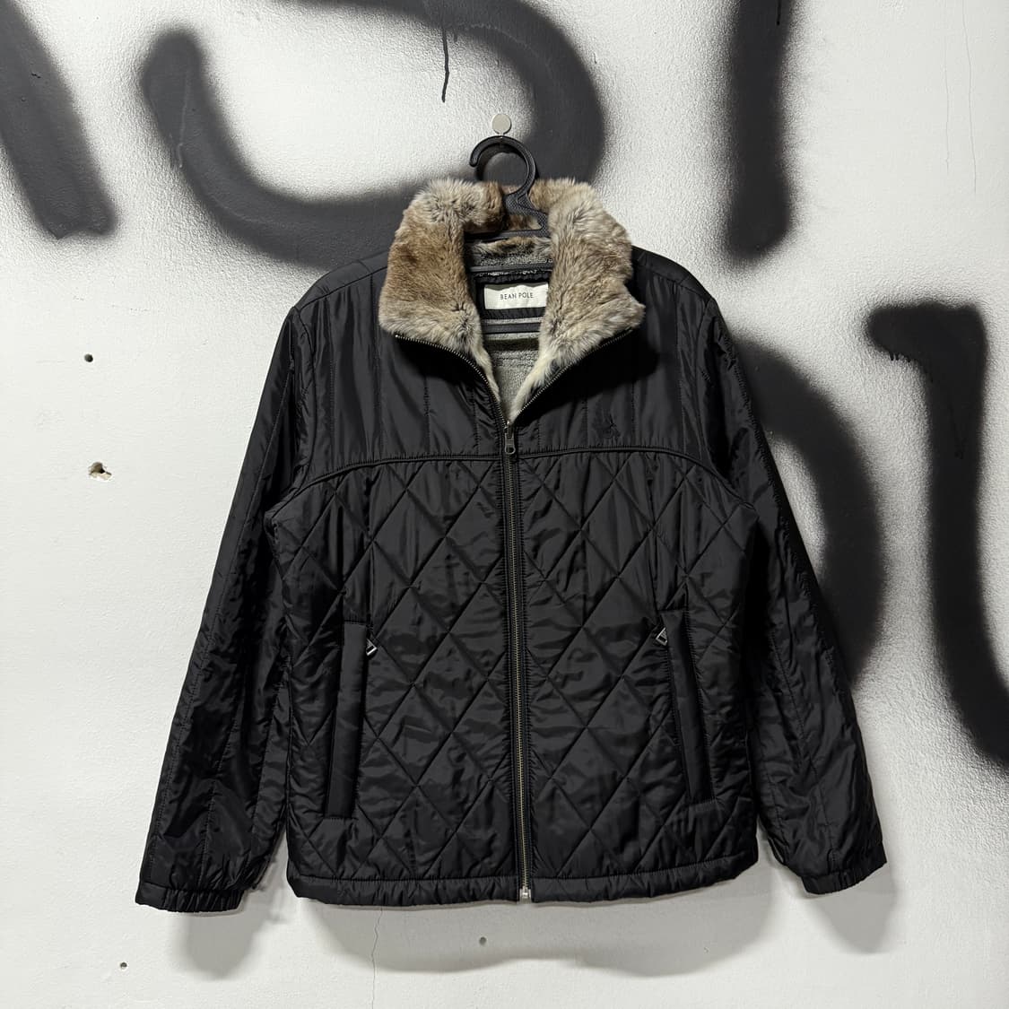 빈폴 퍼 안감 디테일 퀼팅 집업 자켓 상품이미지1