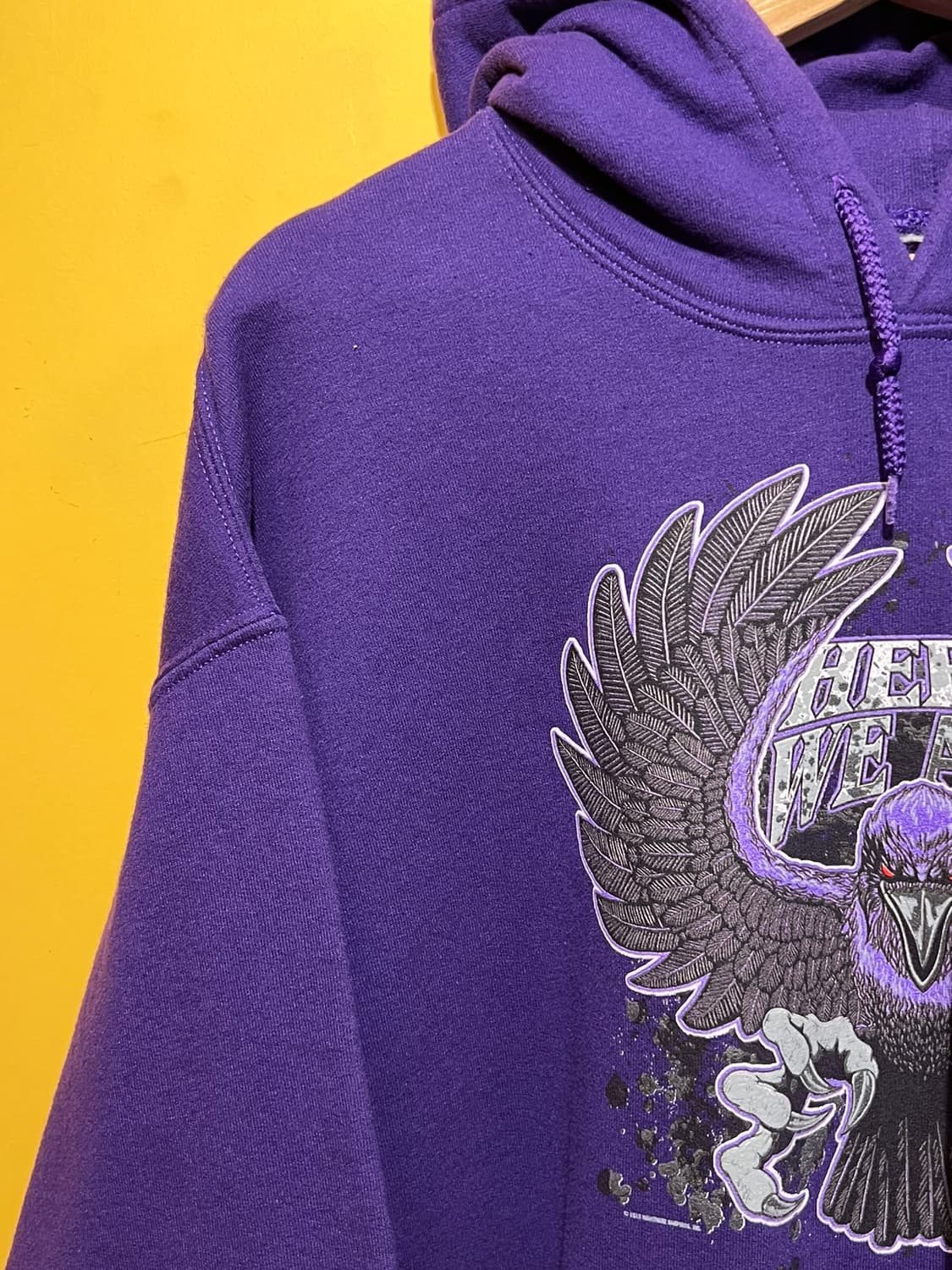 [L] HOOZIE 퍼플 이글 빈티지 후드 USA MADE 상품이미지3