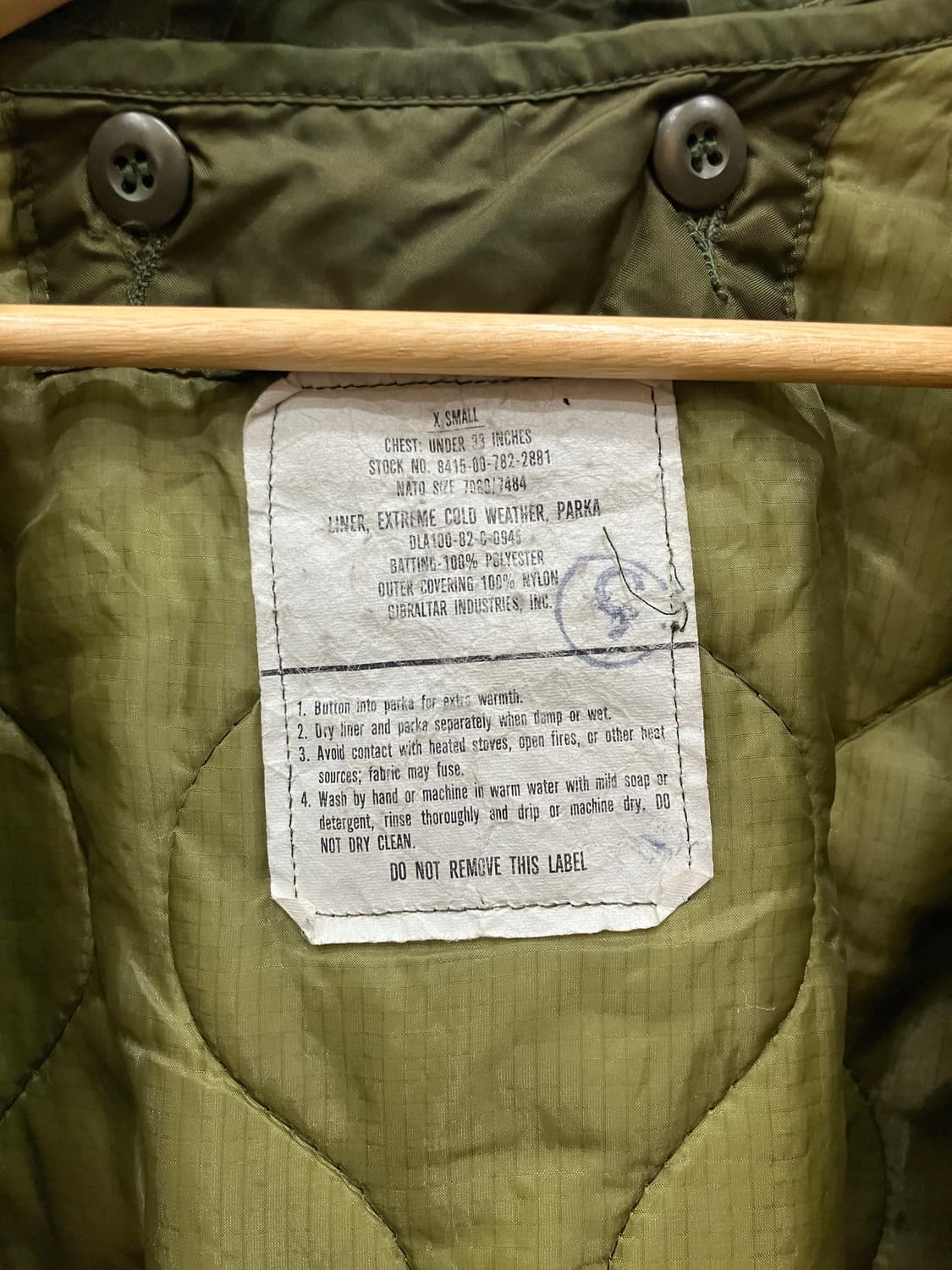 오리지널 70s M-65 피쉬테일 파카 (내피포함) 상품이미지3