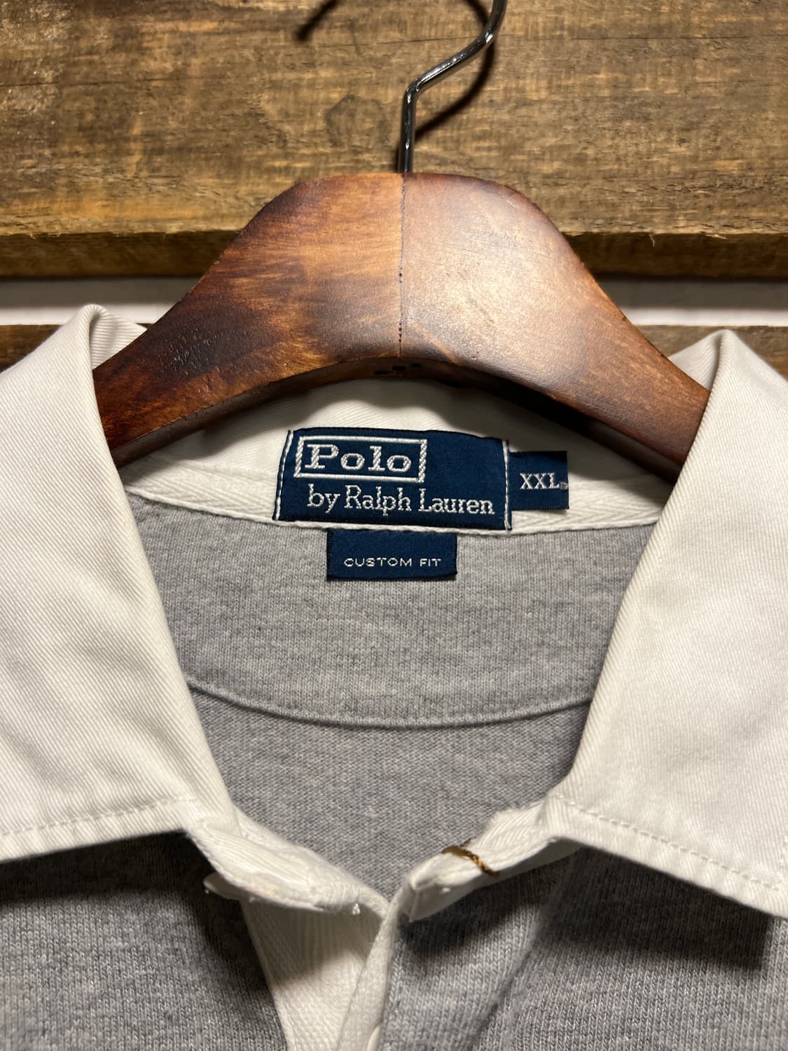 [2XL]폴로 랄프로렌 엘보패치 그레이 럭비 티셔츠 상품이미지2