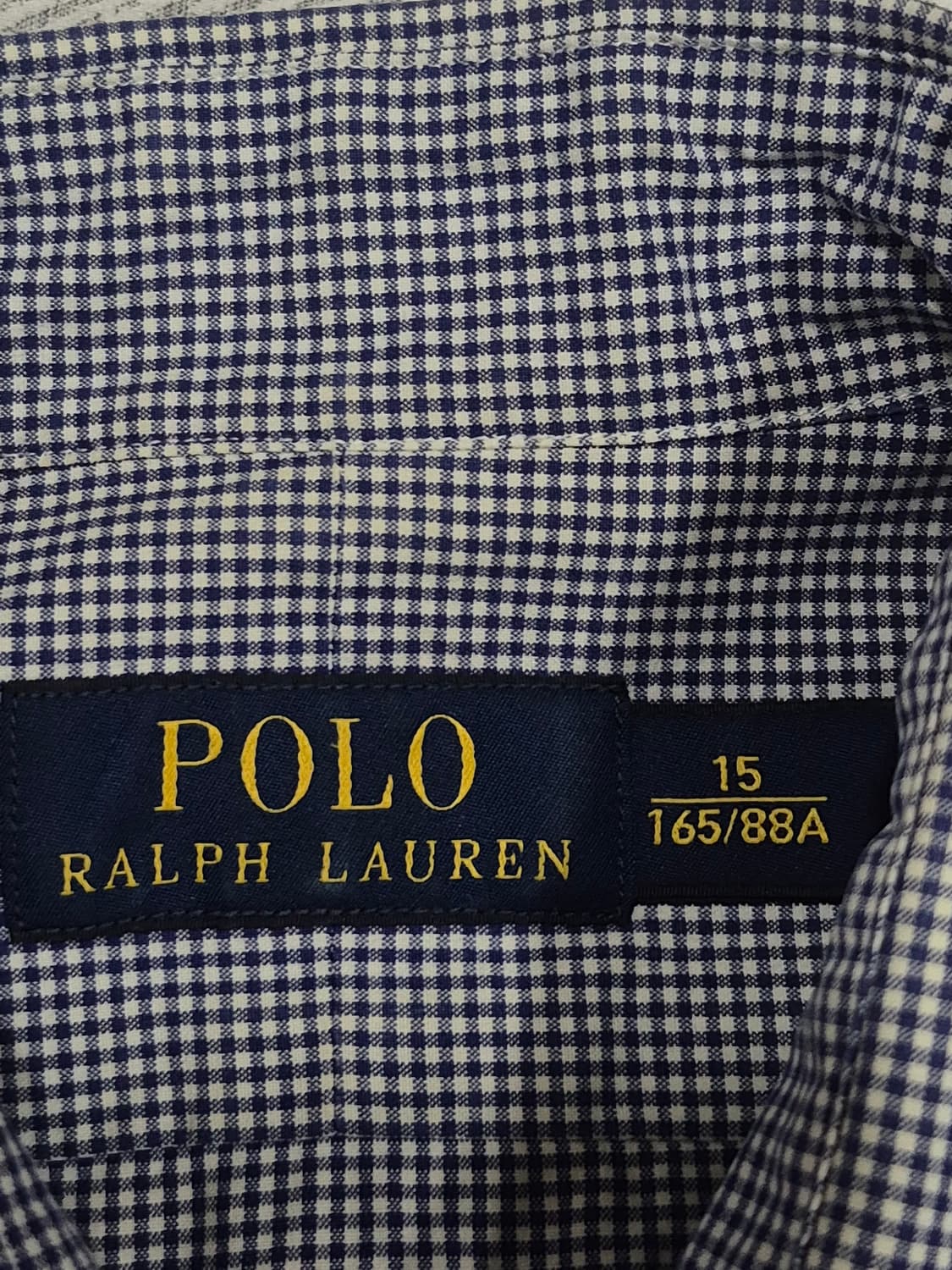 랄프로렌 긴팔 깅엄 체크 셔츠 남성 95~100사이즈 상품이미지5