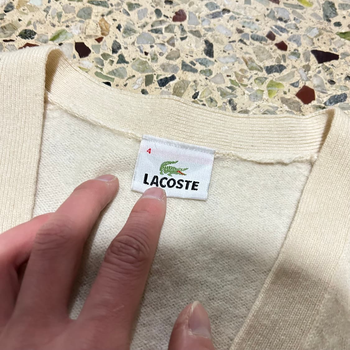 라코스테(Lacoste) 옐로우 가디건 상품이미지4