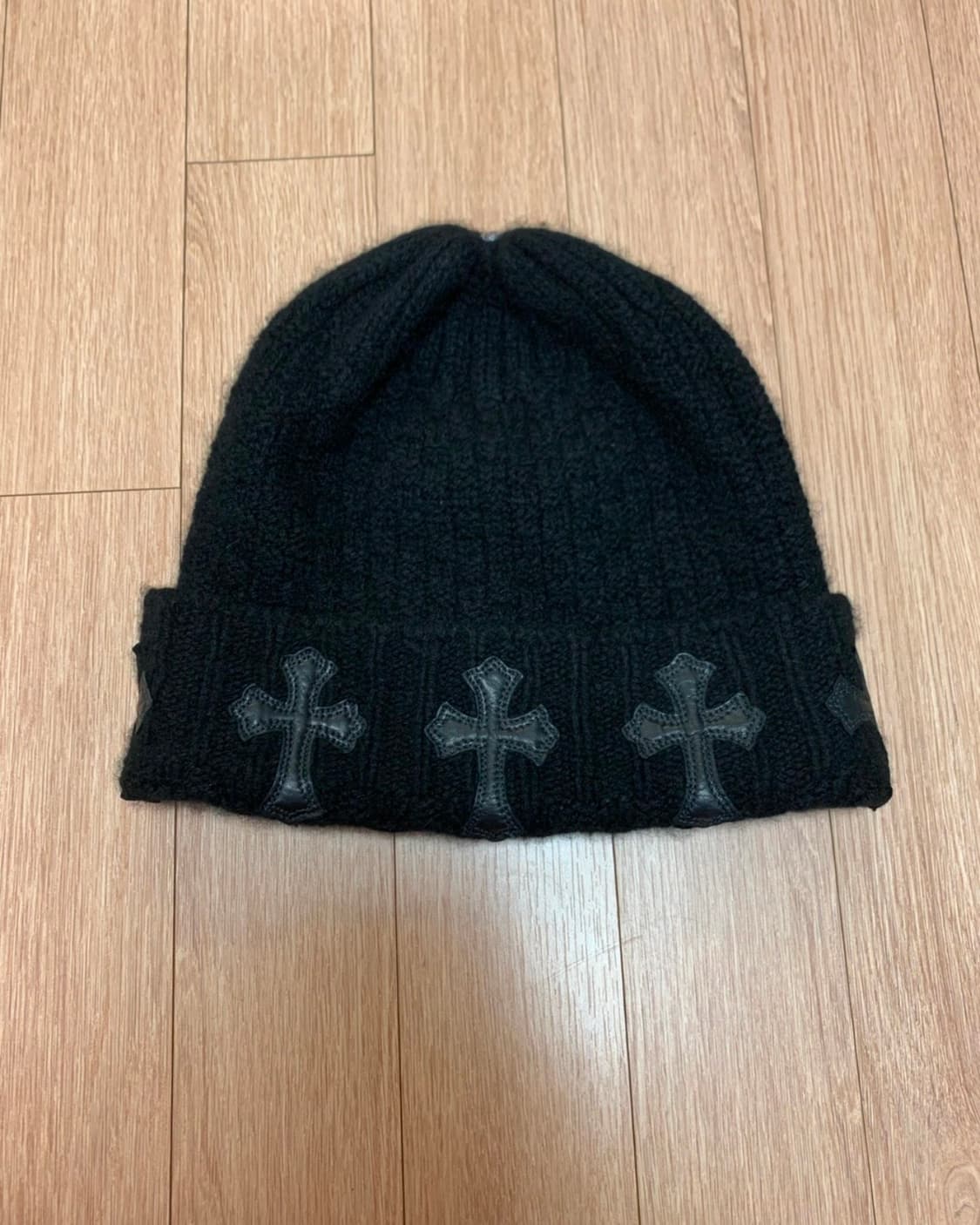 크롬하츠 가죽패치 캐시미어 비니 (상태굿/신세계) 상품이미지1
