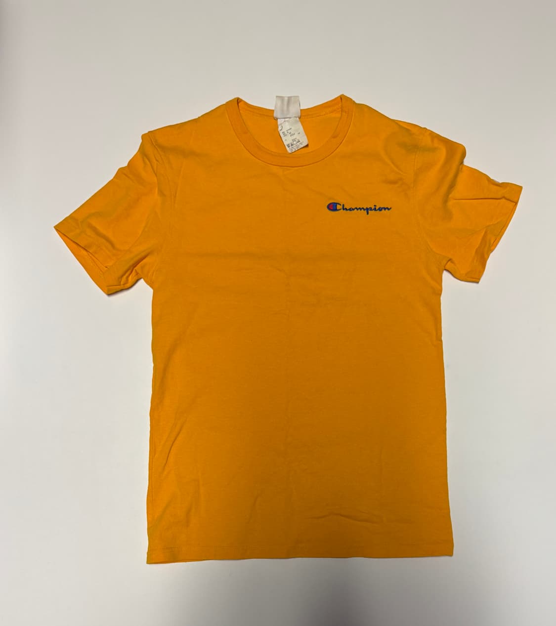 여성 챔피온 스몰 스펠아웃 반팔 티셔츠 S 옐로우 상품이미지1