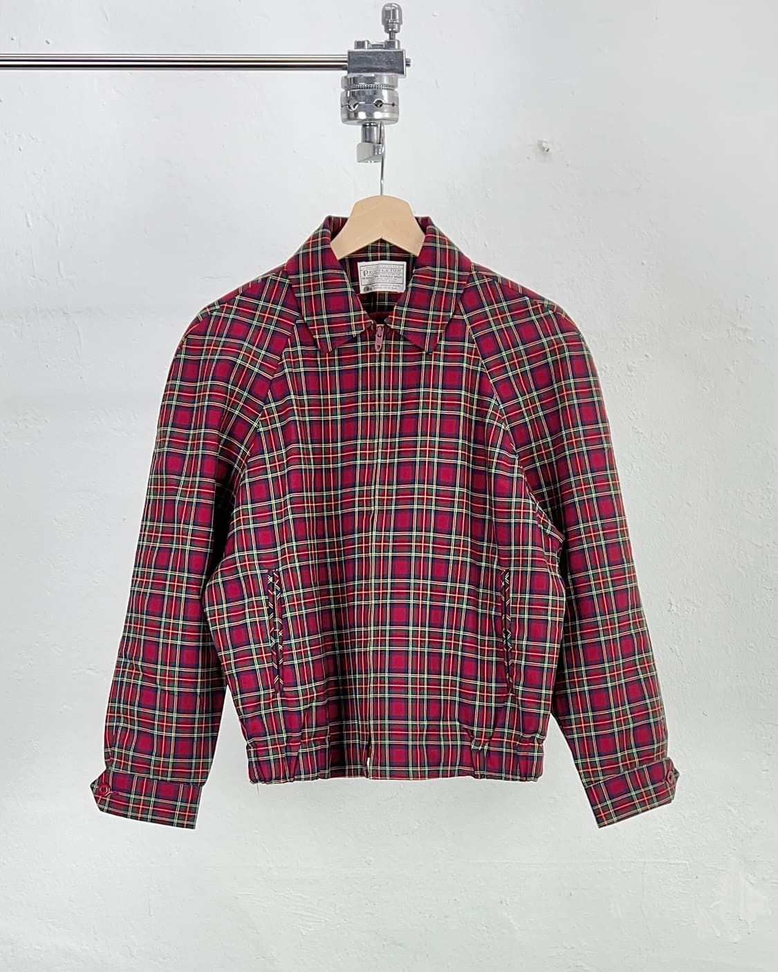 펜들턴 타탄 체크 셔링 울 블루종 자켓 상품이미지1