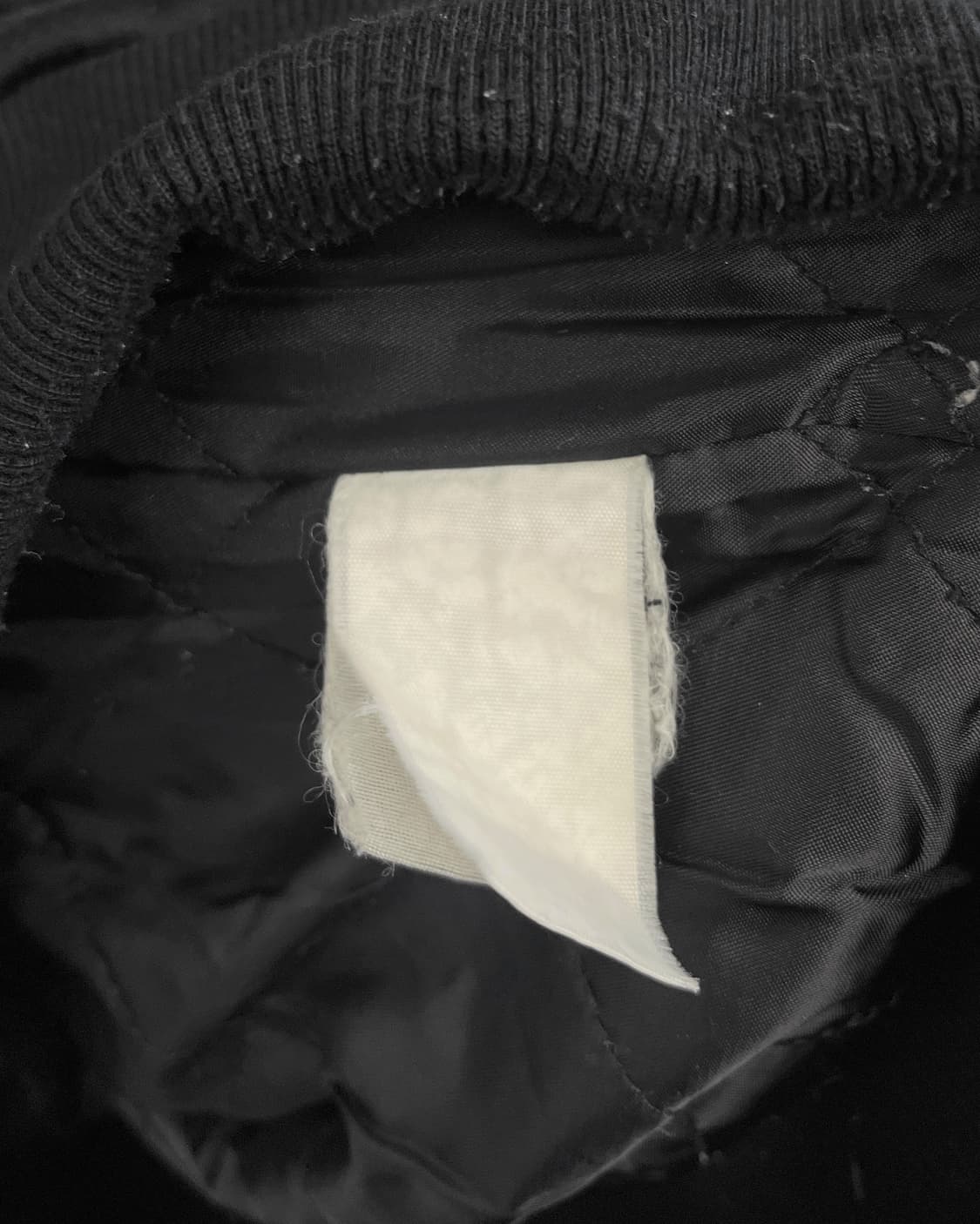 올드 빈티지 패턴 퀼팅 도톰 후드집업 블랙 상품이미지10