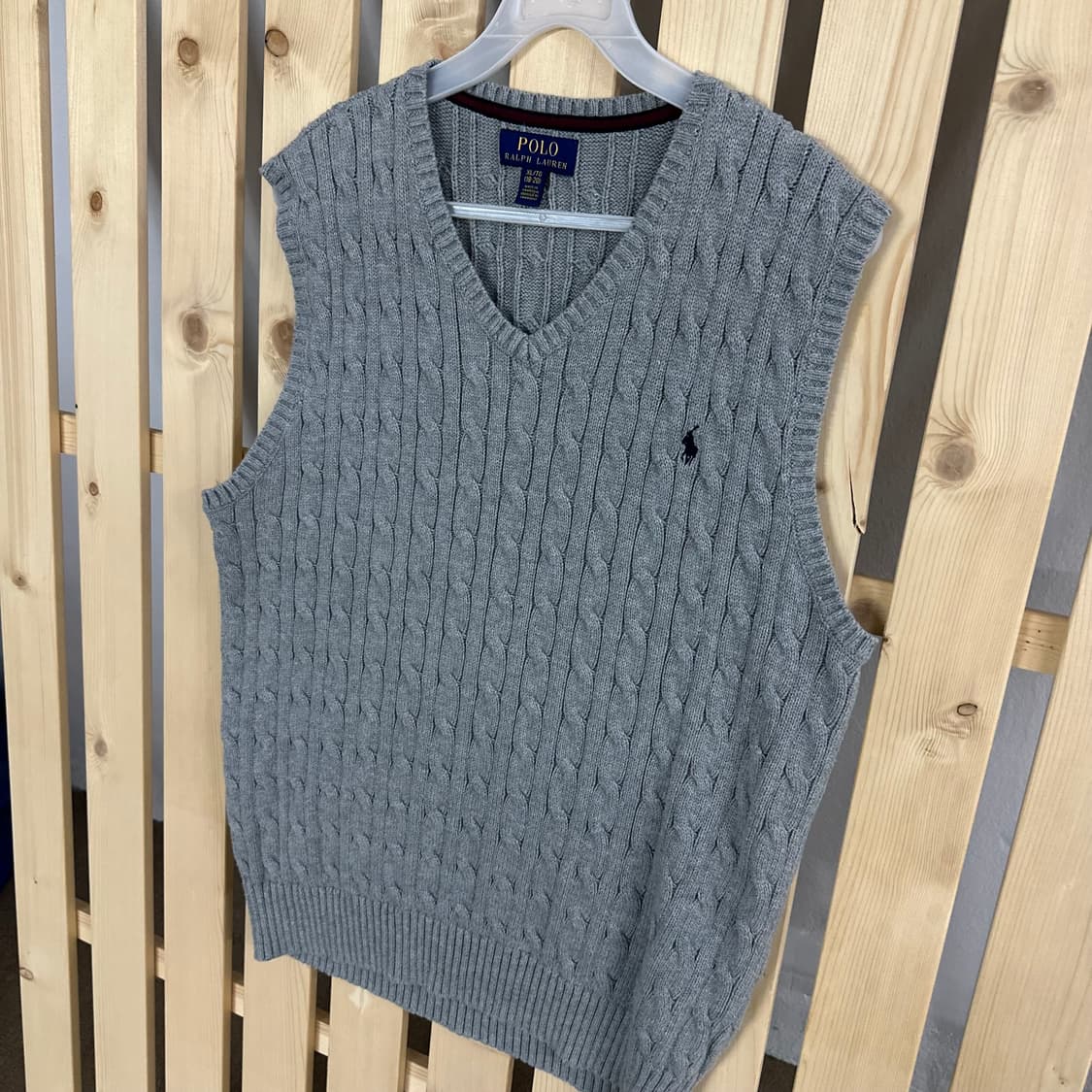 (L) 폴로 랄프로렌 그레이 케이블 니트 베스트 상품이미지2