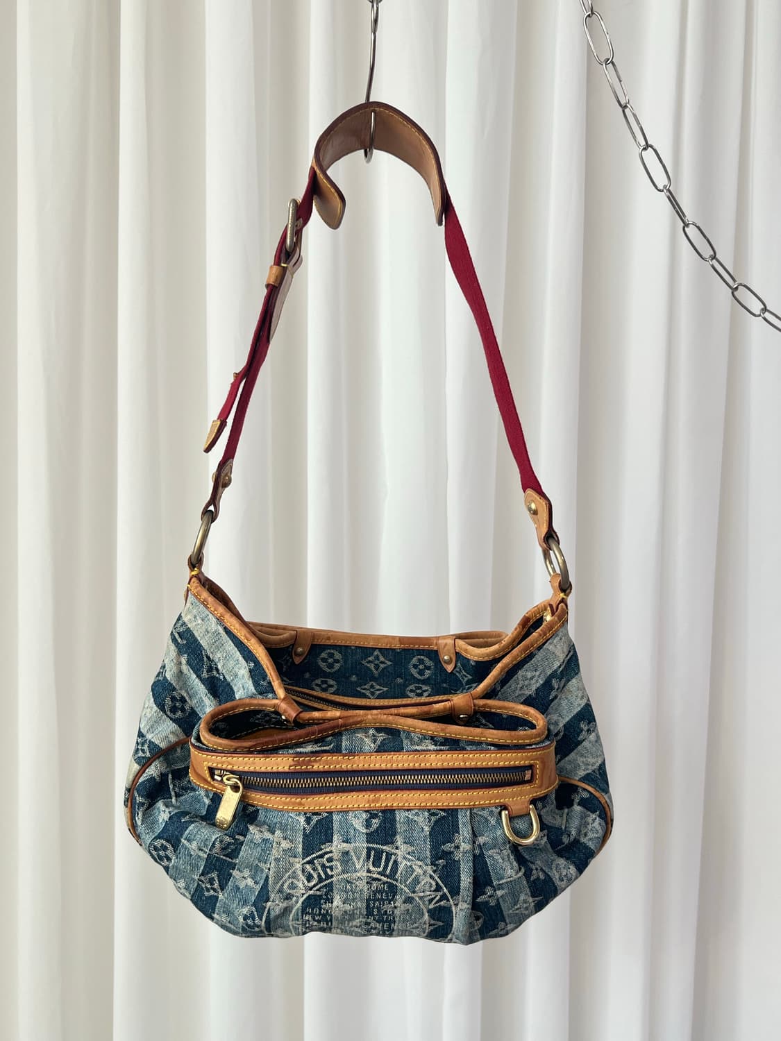 루이비통 리미티드 에디션 데님 모노그램 포르트 에폴 레이 MM 숄더백 상품이미지2