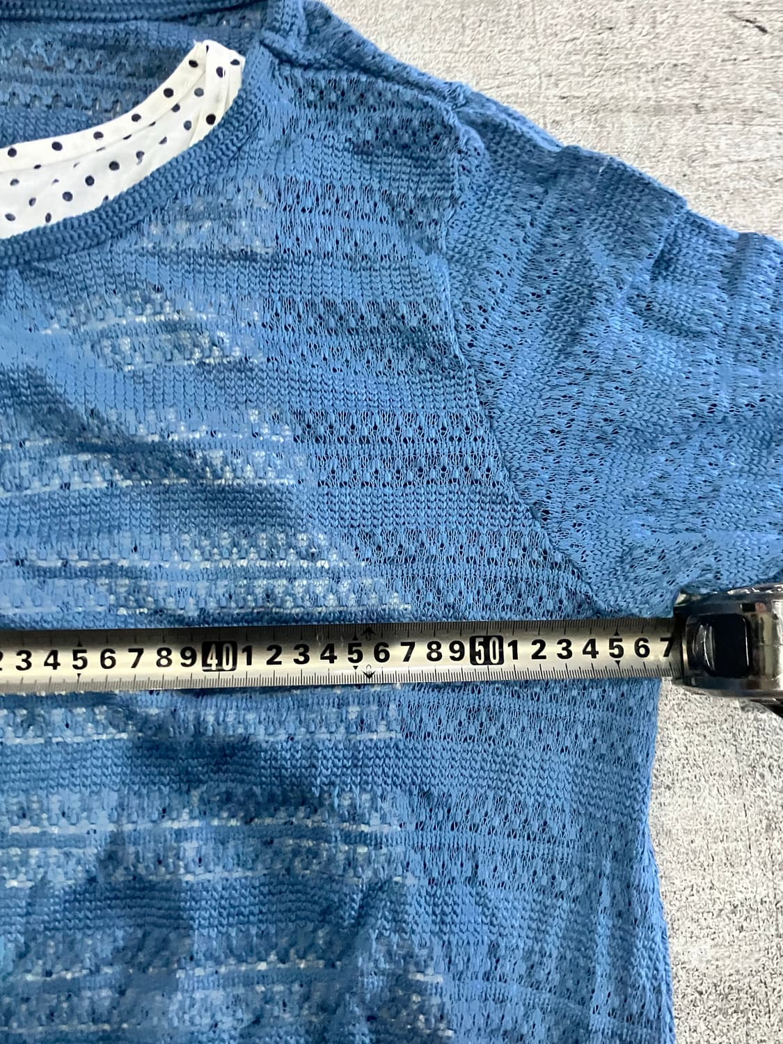 일본빈티지 Yaniel 하구미모리걸 할메카지 레이어드 도트니트스웨터 상품이미지2