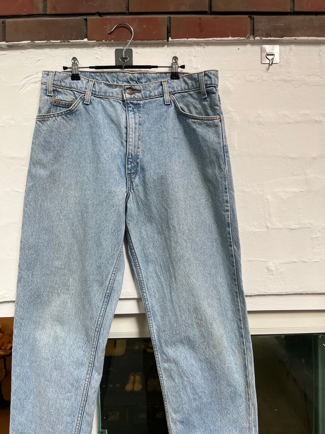 Levis 550 릴렉스드 테이퍼드 워싱 데님 진 36x34 상품이미지3