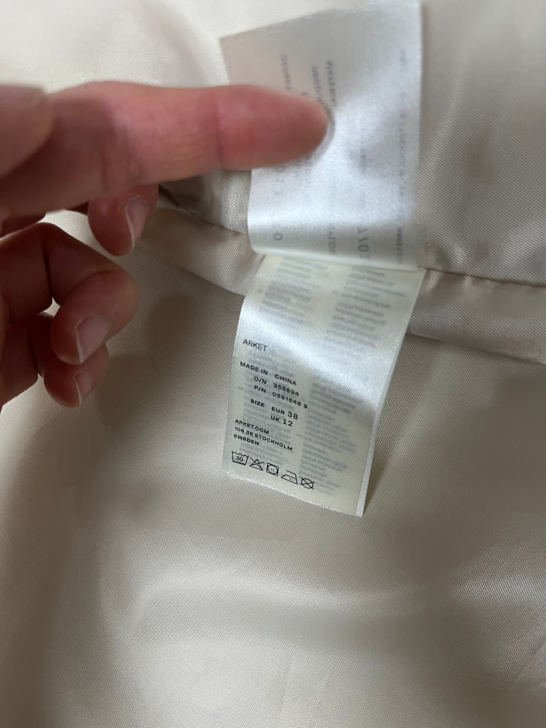 ARKET 아르켓 아이보리 퀼팅 자켓 상품이미지6