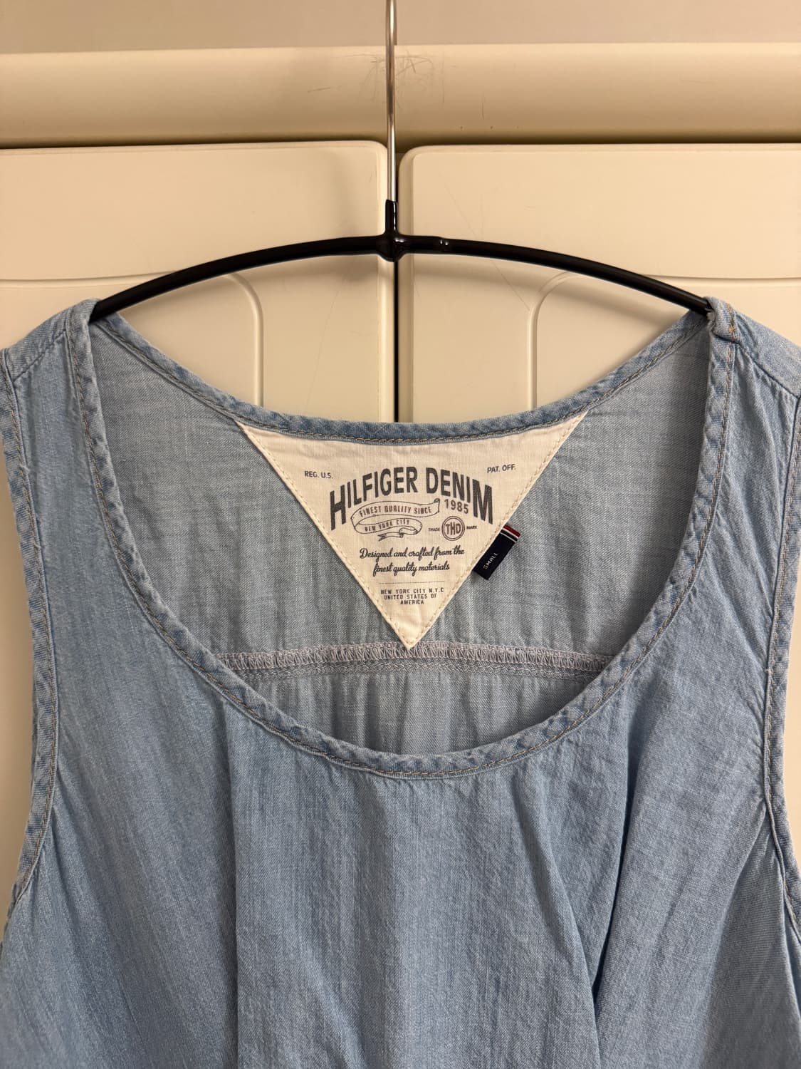 타미힐피거 연청 민소매 데님 원피스 상품이미지2