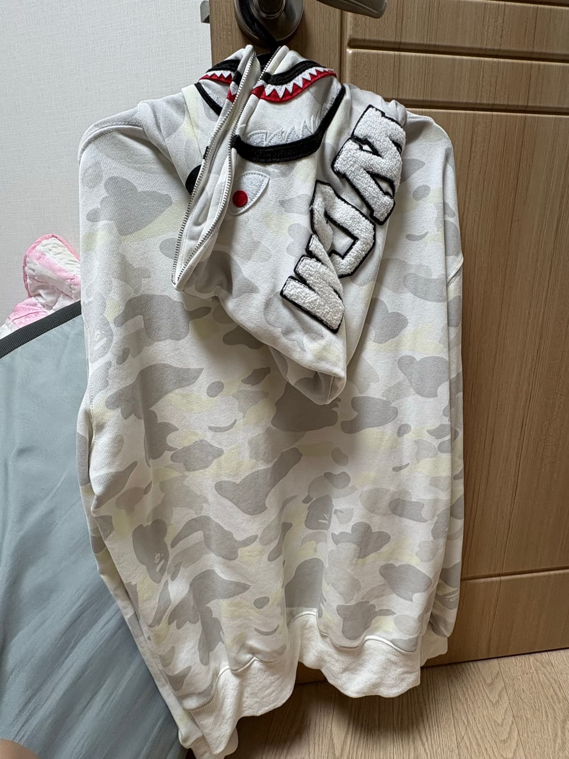 베이프 화이트 카모 풀집 후드 상품이미지2