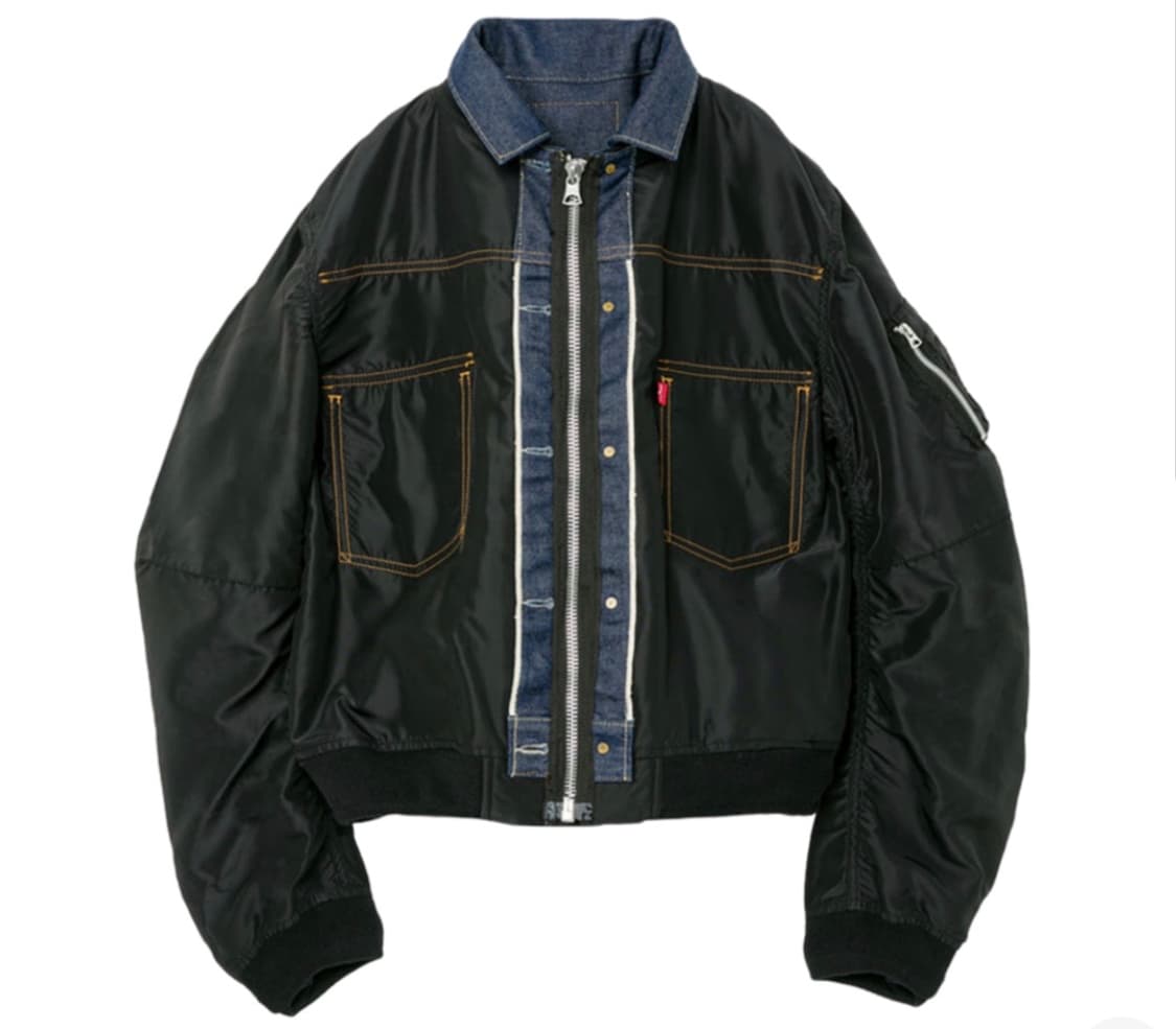 3] 사카이 리바이스 나일론 트윌 블루종  상품이미지1