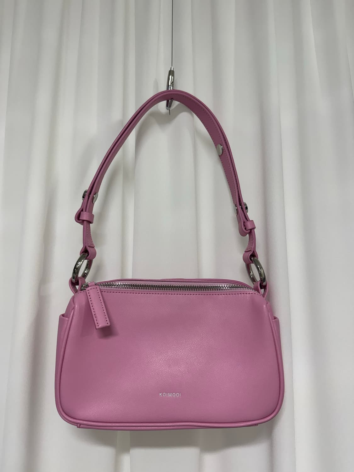 코이무이 소가죽 핑크 핸드백 상품이미지2