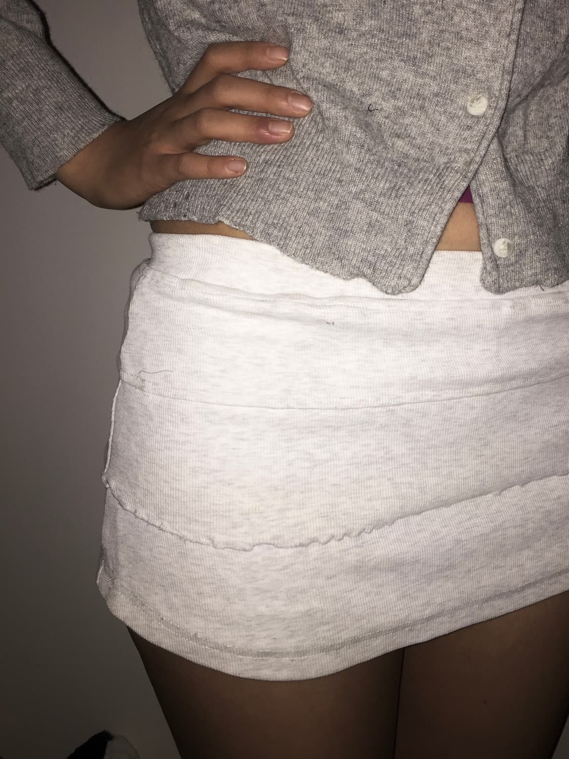 오트밀 스커트 상품이미지2