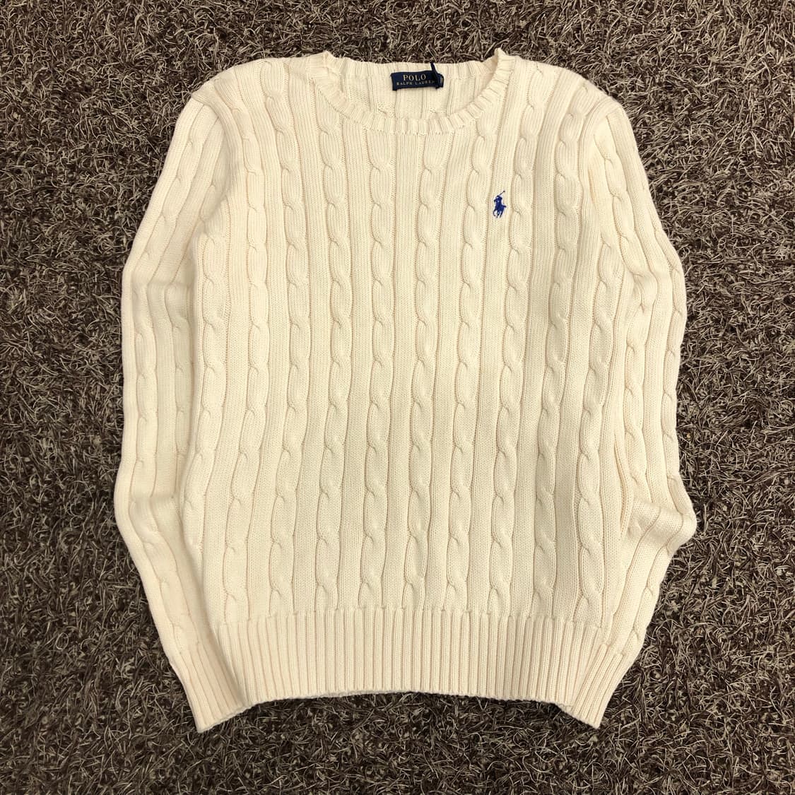 폴로 랄프로렌 여성 아이보리 케이블 니트 상품이미지2