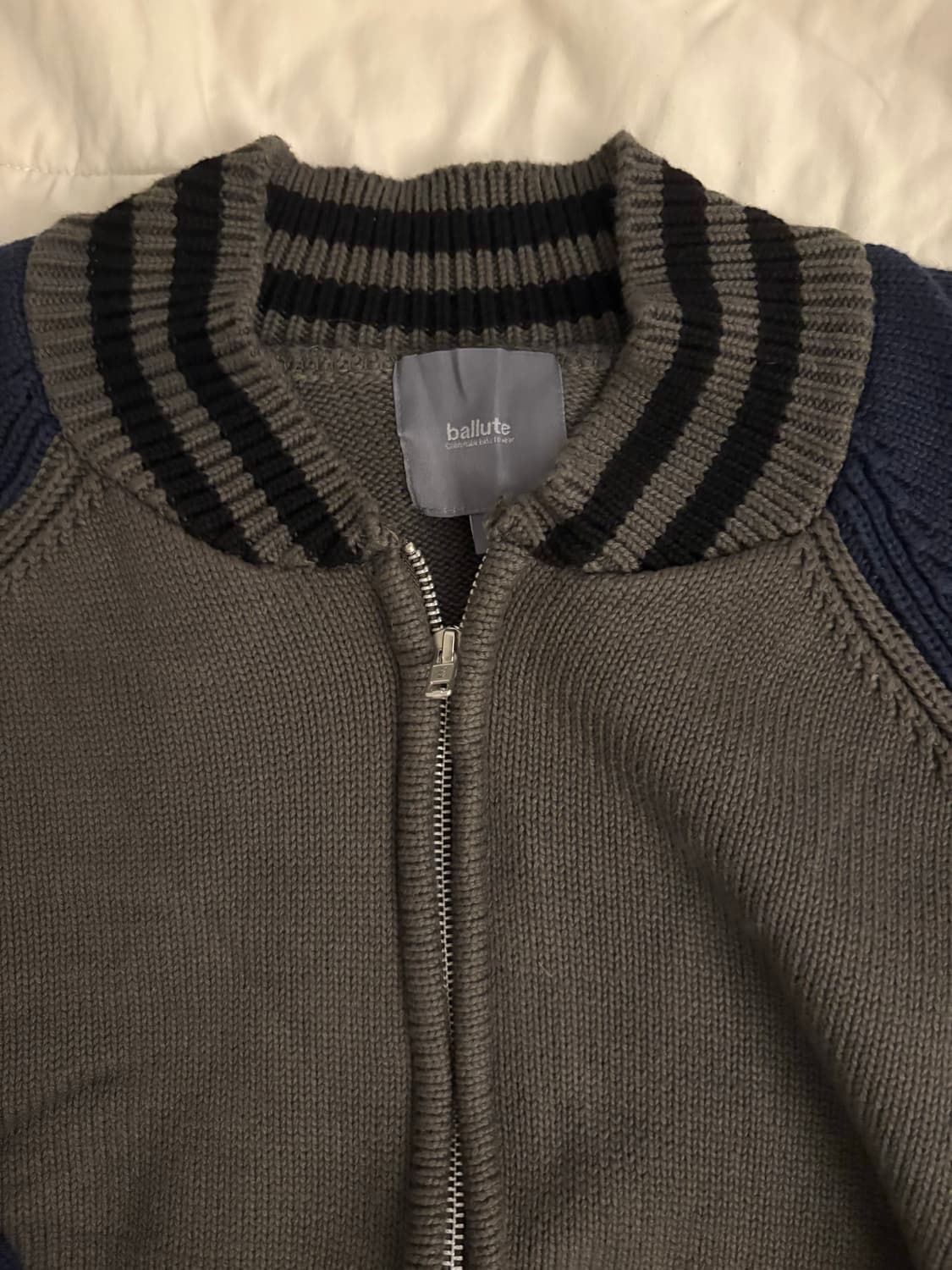 발루트 베이스볼 니트집업 2사이즈 상품이미지5