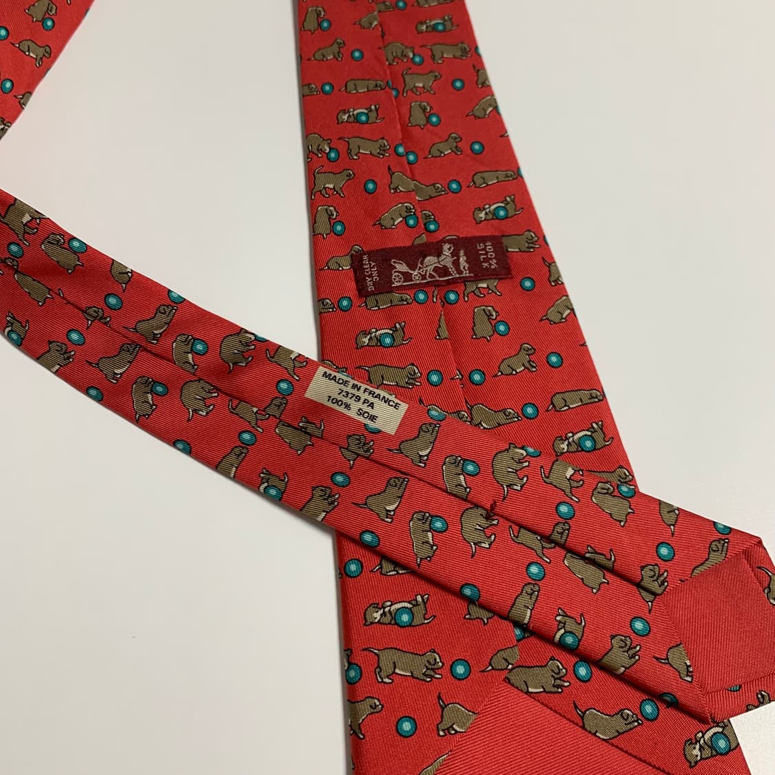 에르메스(HERMES) 프랑스 100실크 명품넥타이 최상급 A+9.2cm 상품이미지7