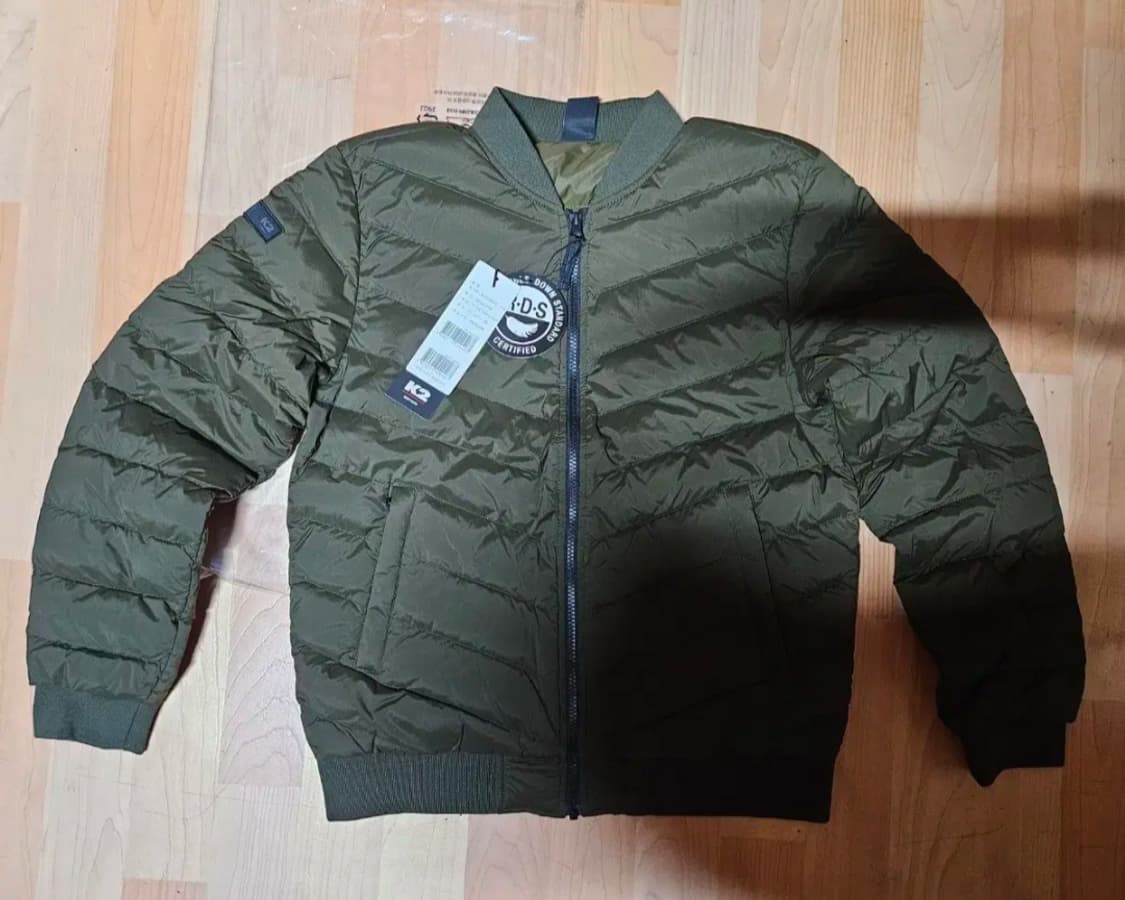 (새제품)K2 남성 경량 패딩 구스다운 카키95 상품이미지5