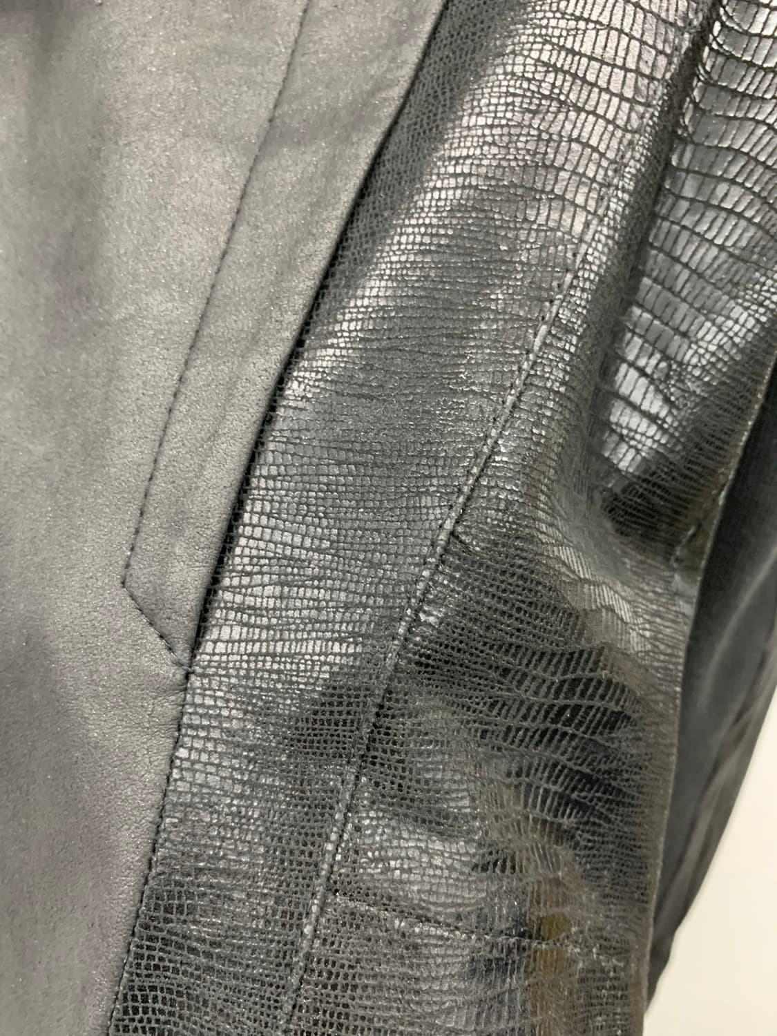 사선 드레이프 레더자켓 (고트 레더) 상품이미지9