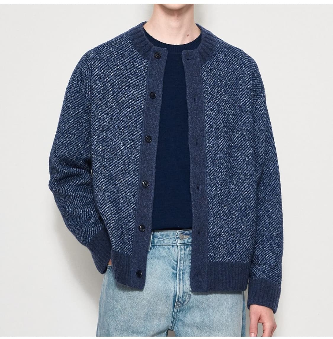 [거의 새것] 타임옴므 램스 울 블렌드 가디건 상품이미지1