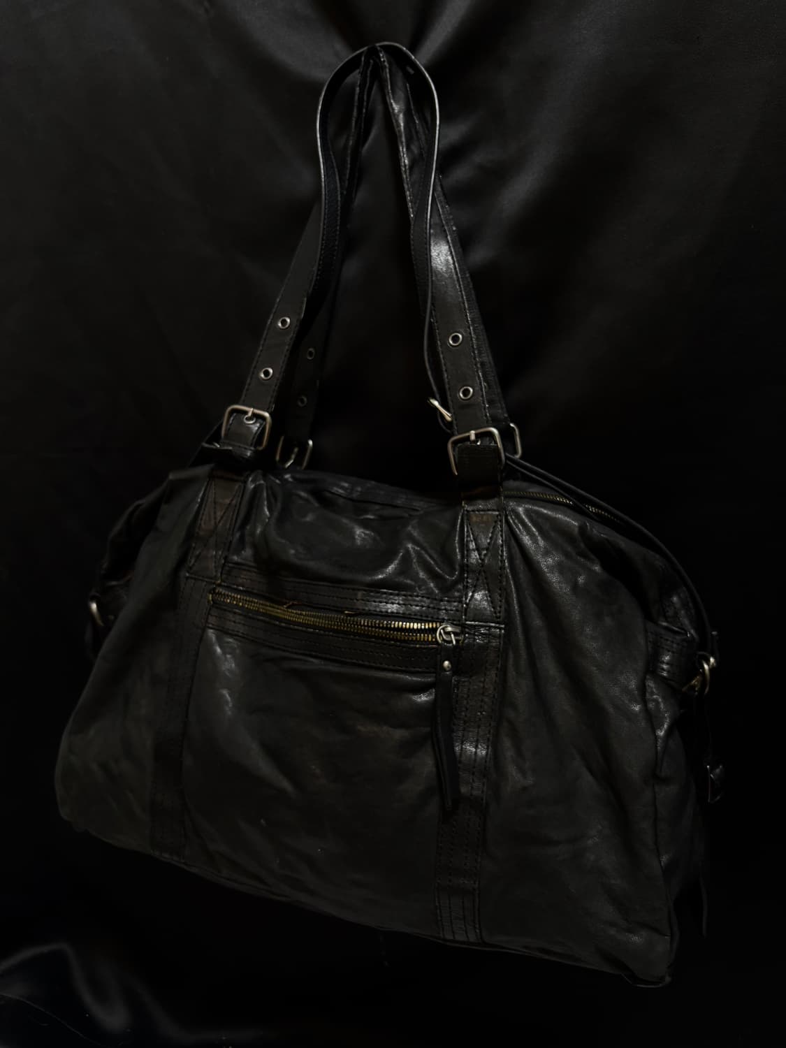 “Unknown” Y2K Black Leather Bag 상품이미지2