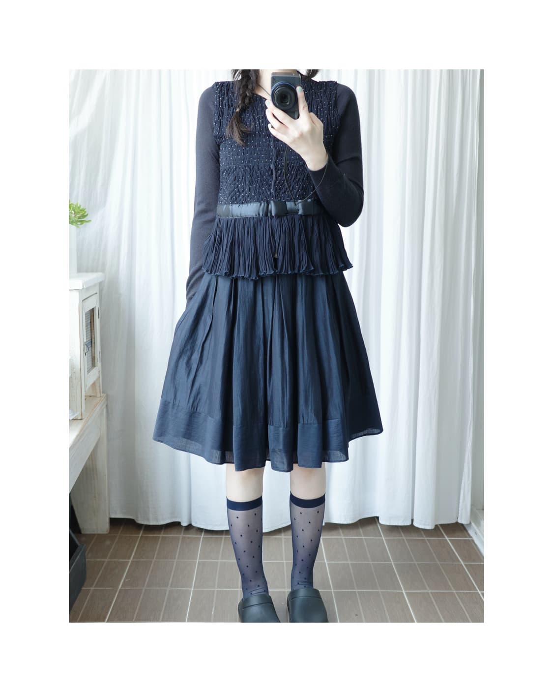  Navy dot ribbon cardigan 상품이미지8