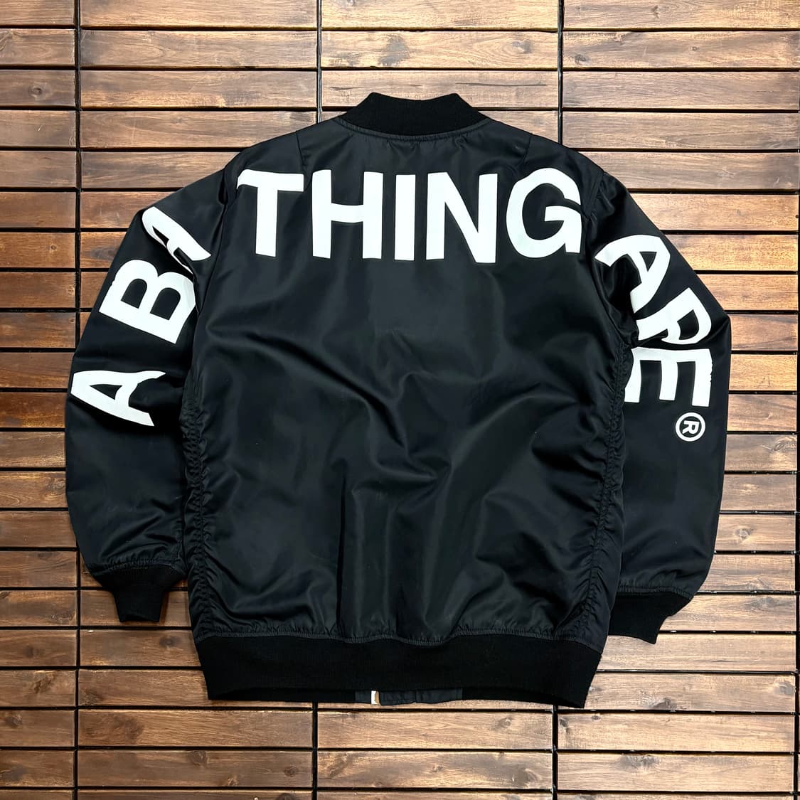 (L) 베이프 MA-1 나일론 항공 점퍼 자켓 상품이미지3