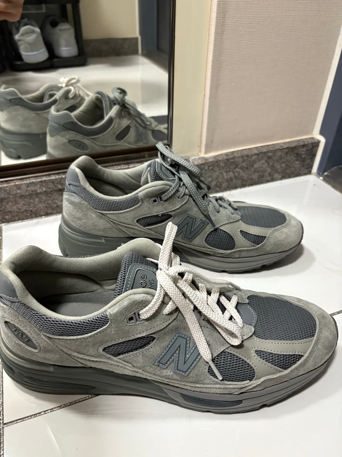 (300)디네댓 뉴발 991V2 메이드인 uk 그레이 상품이미지1