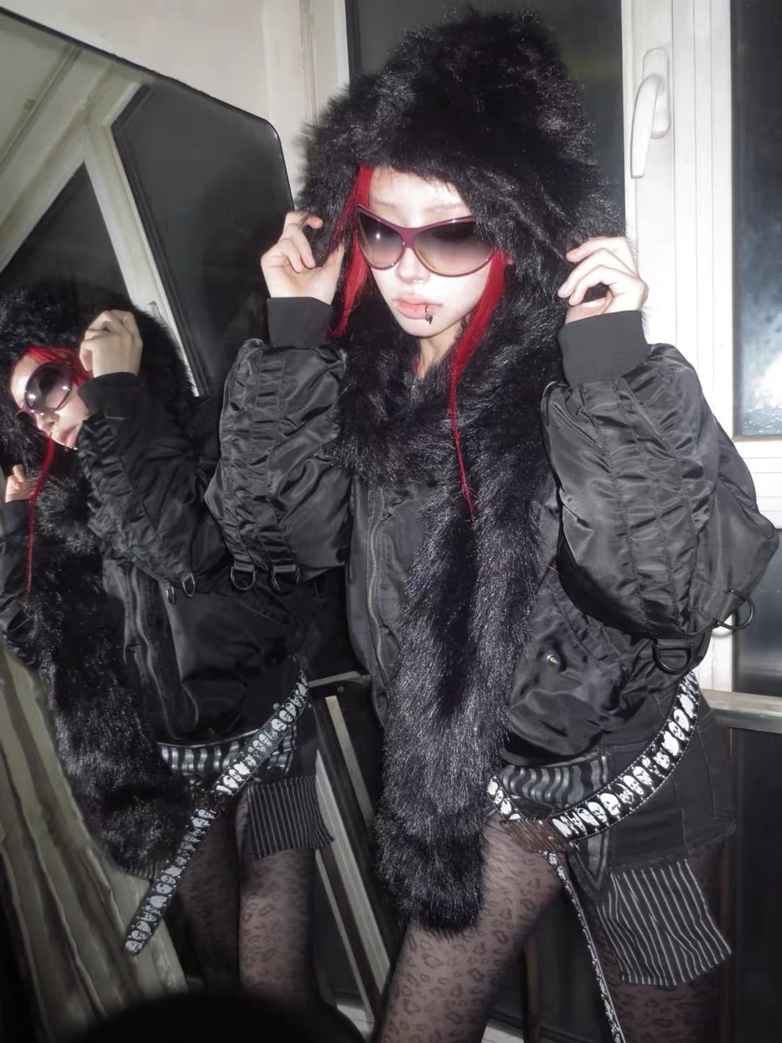 Raven Opium Fur Bomber 상품이미지10