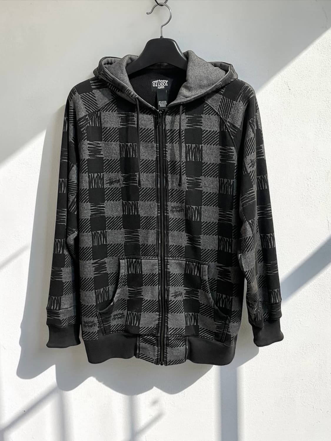 스투시 체크 집업 후드 상품이미지1