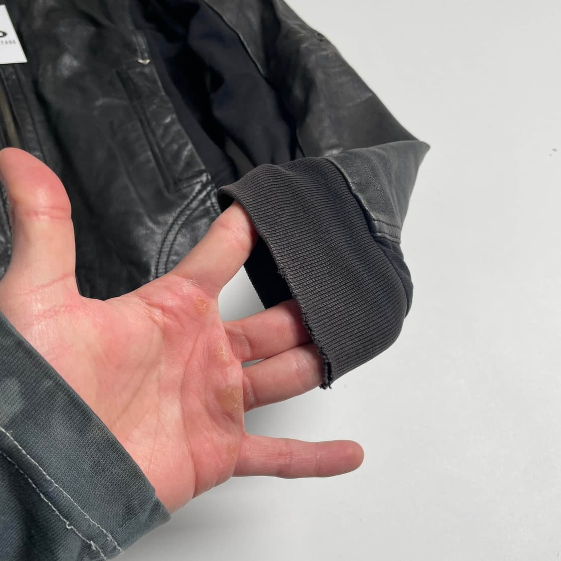 Armani jeans 레더&져지 자켓 (italy)   상품이미지10