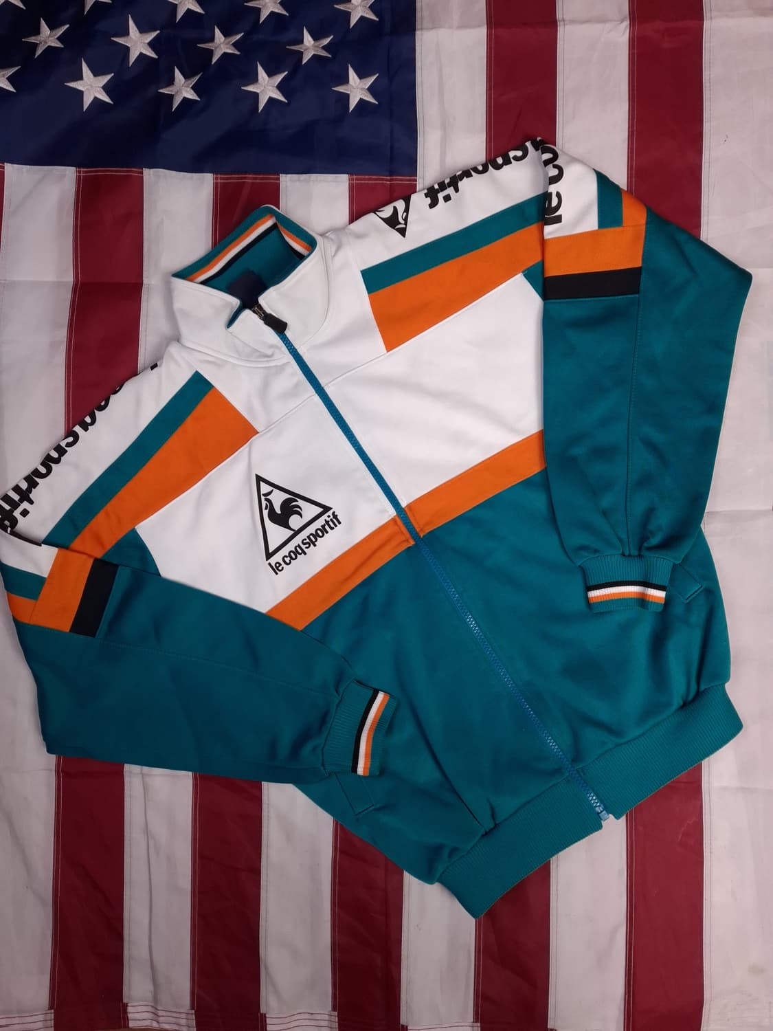 새제품 오리지날 80's 일본판 르꼬끄 배색 져지 상품이미지1