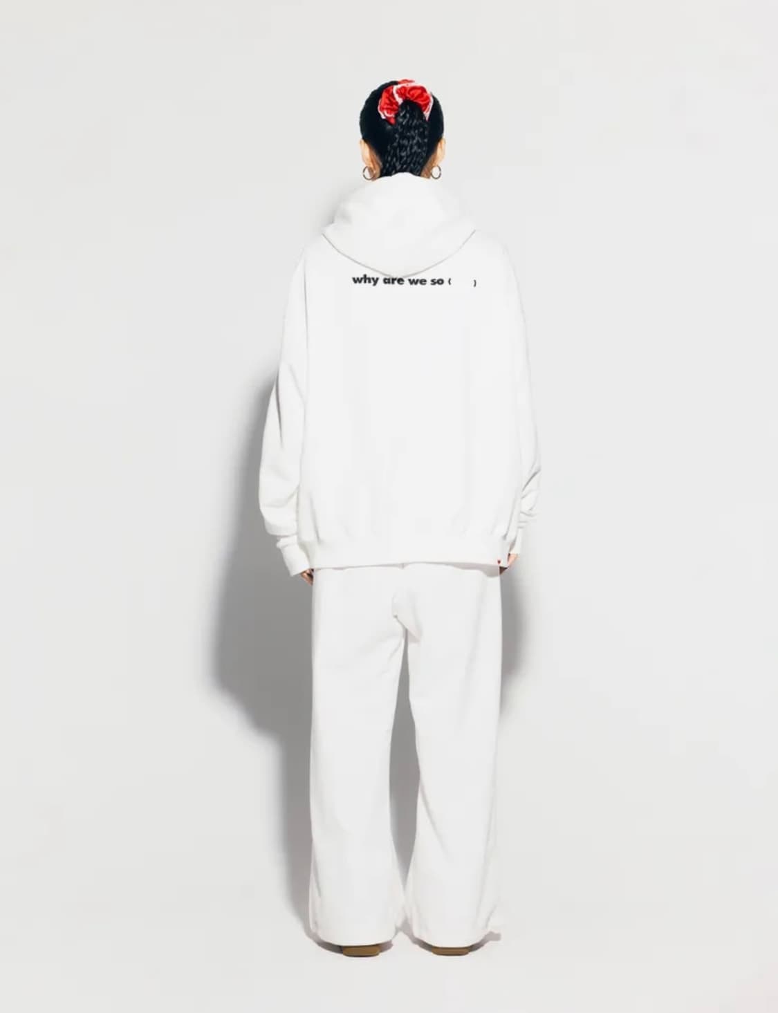 에즈이프캘리 gurls 오버사이즈 후드집업 white 상품이미지3