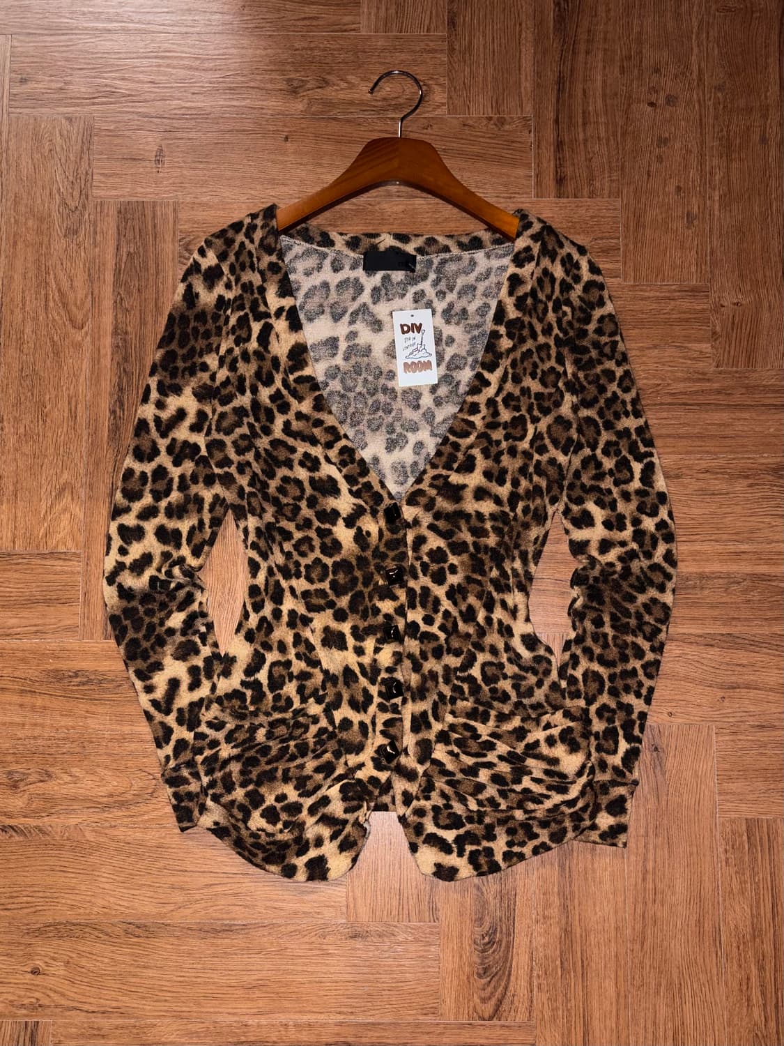 빈티지 레오파드 셔링 가디건 상품이미지5