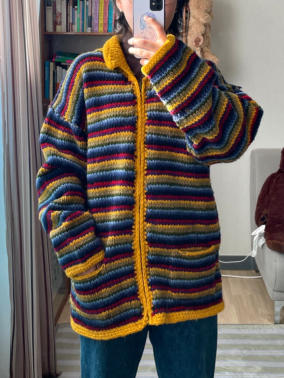 ARTESANIA 에스닉 핸드메이드 니트 가디건 상품이미지1