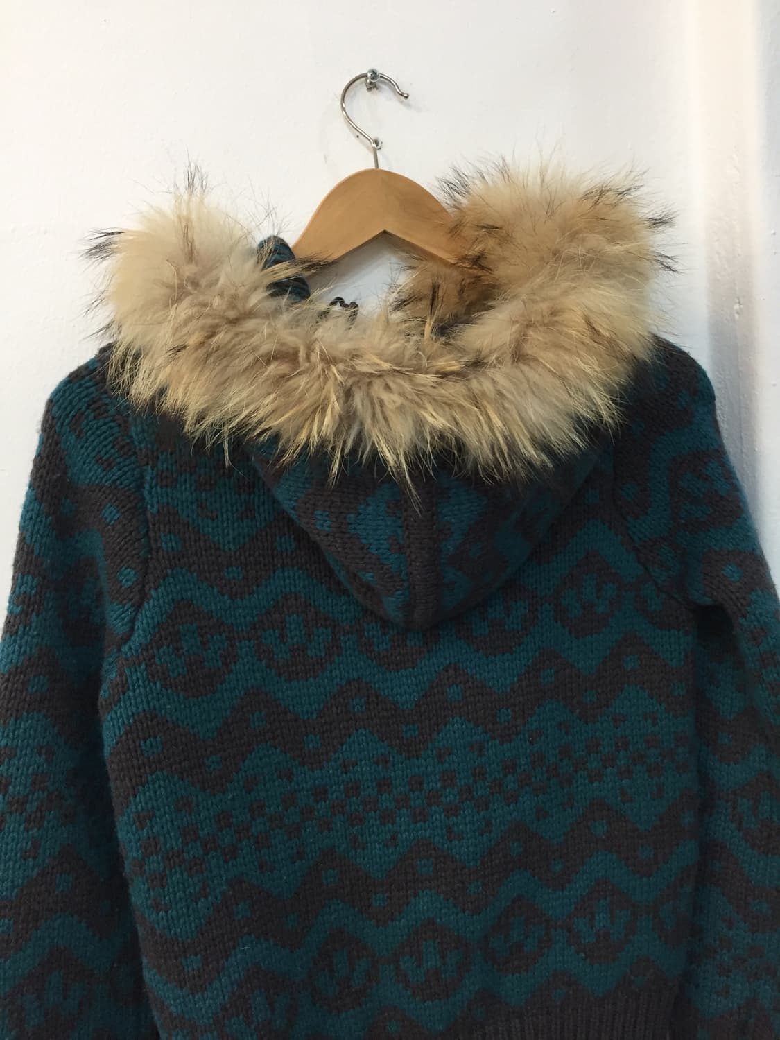 노르딕 퍼 후드 가디건 상품이미지5