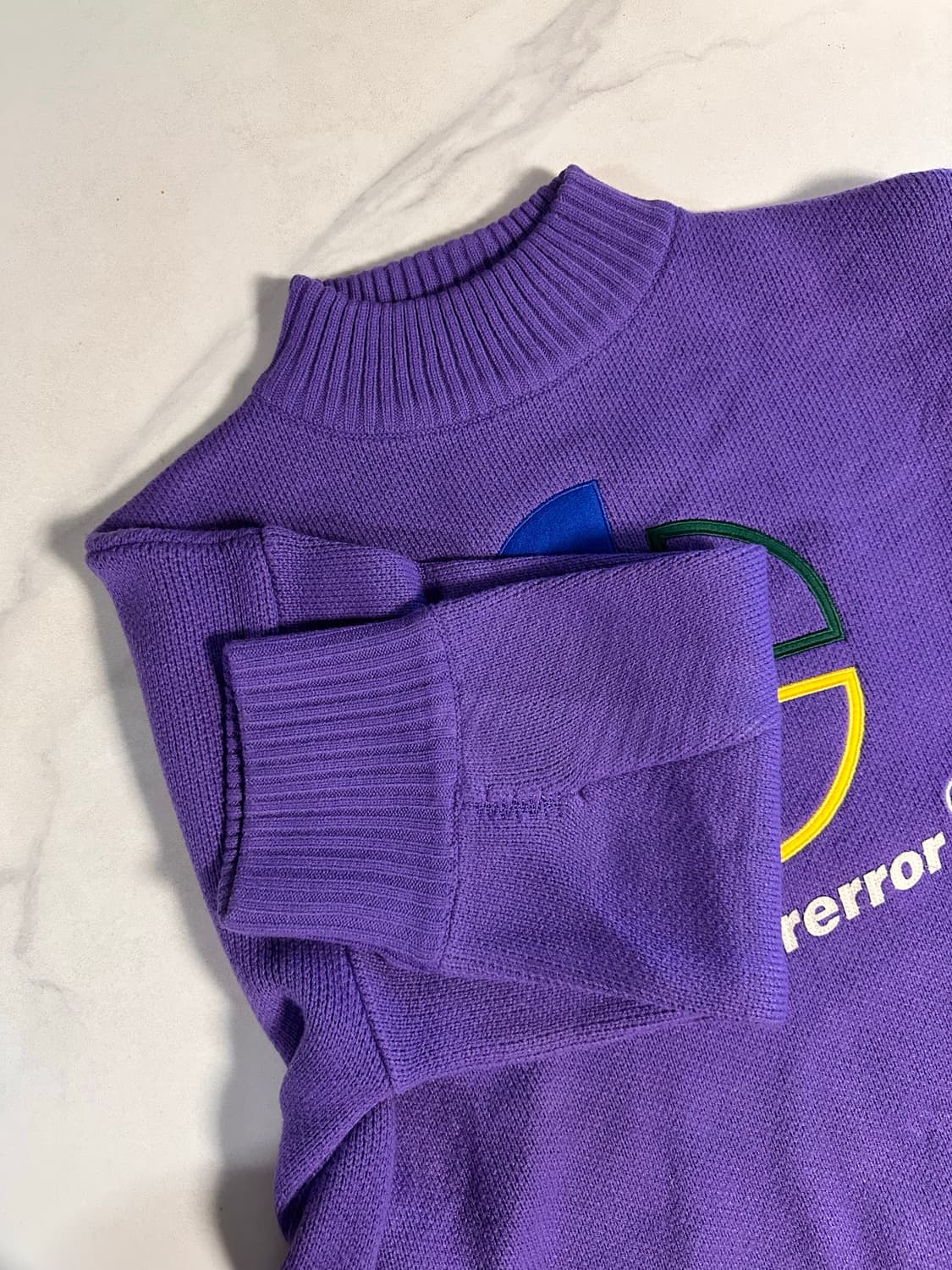 아더에러 슬라이스 로고 니트 퍼플 3 상품이미지3