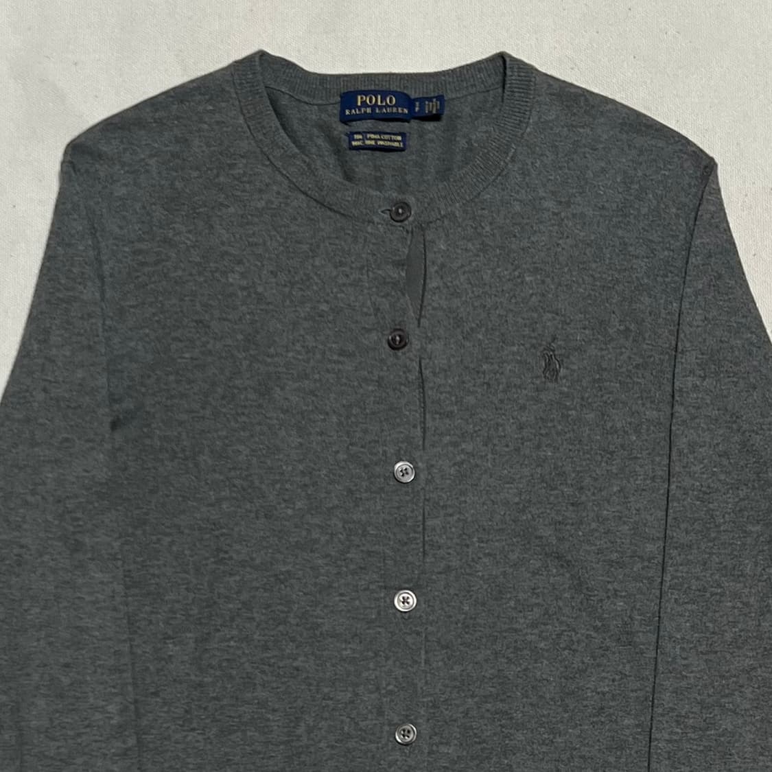 S 폴로랄프로렌 여성용 피마코튼 그레이 가디건 상품이미지1