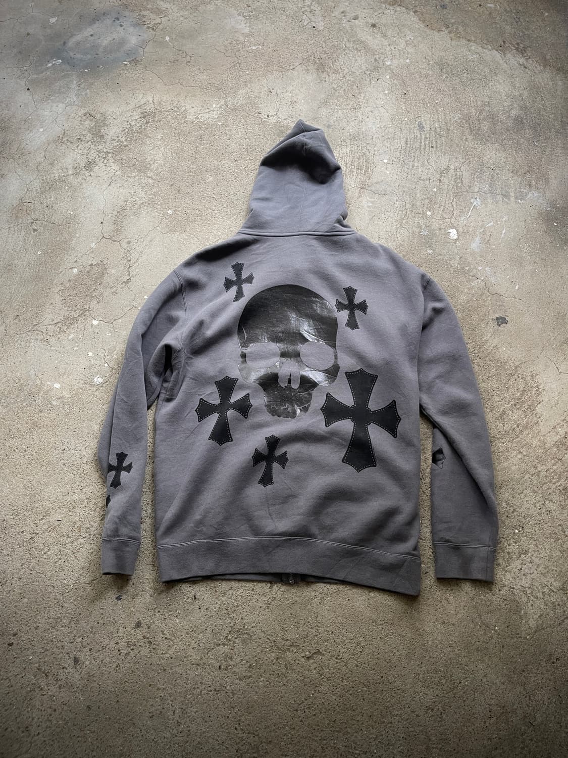Skull zip up hoody 상품이미지1