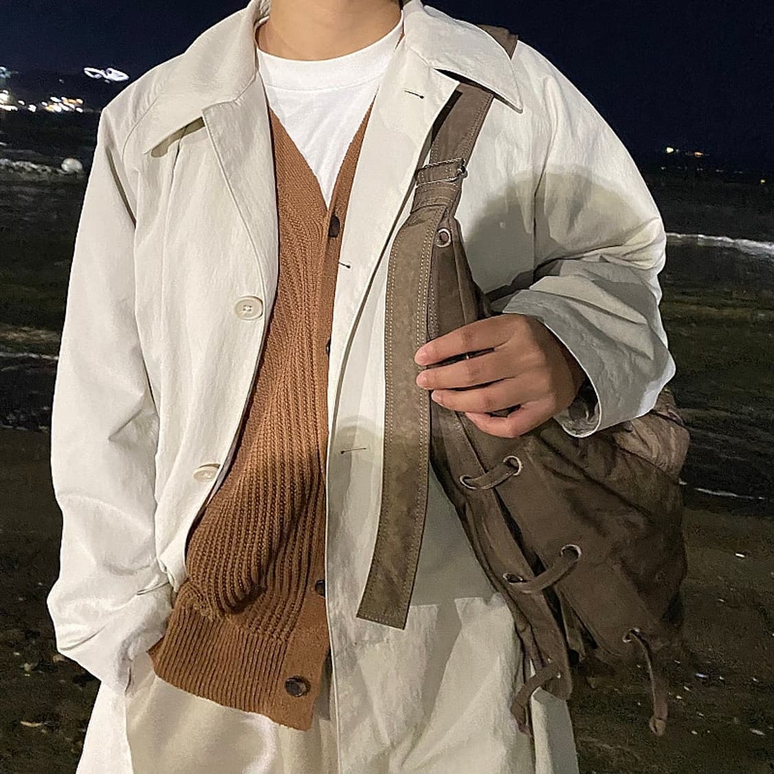 르메르 소프트 게임 백  미디움 나일론 카키 상품이미지8