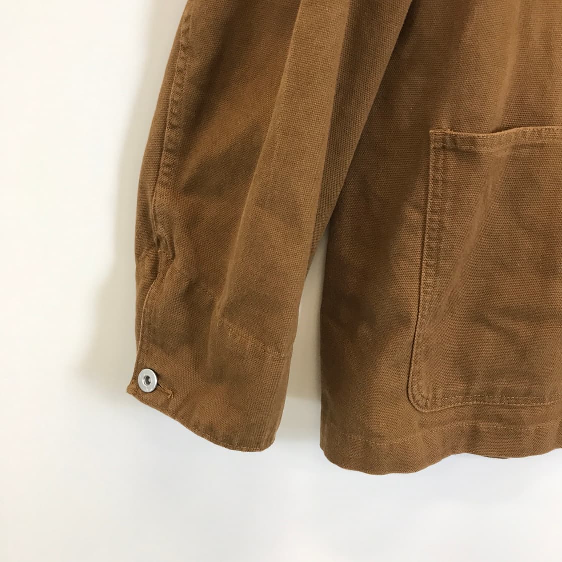 MUJI 무인양품 브라운 캔버스 커버올 자켓 [XL] 상품이미지3