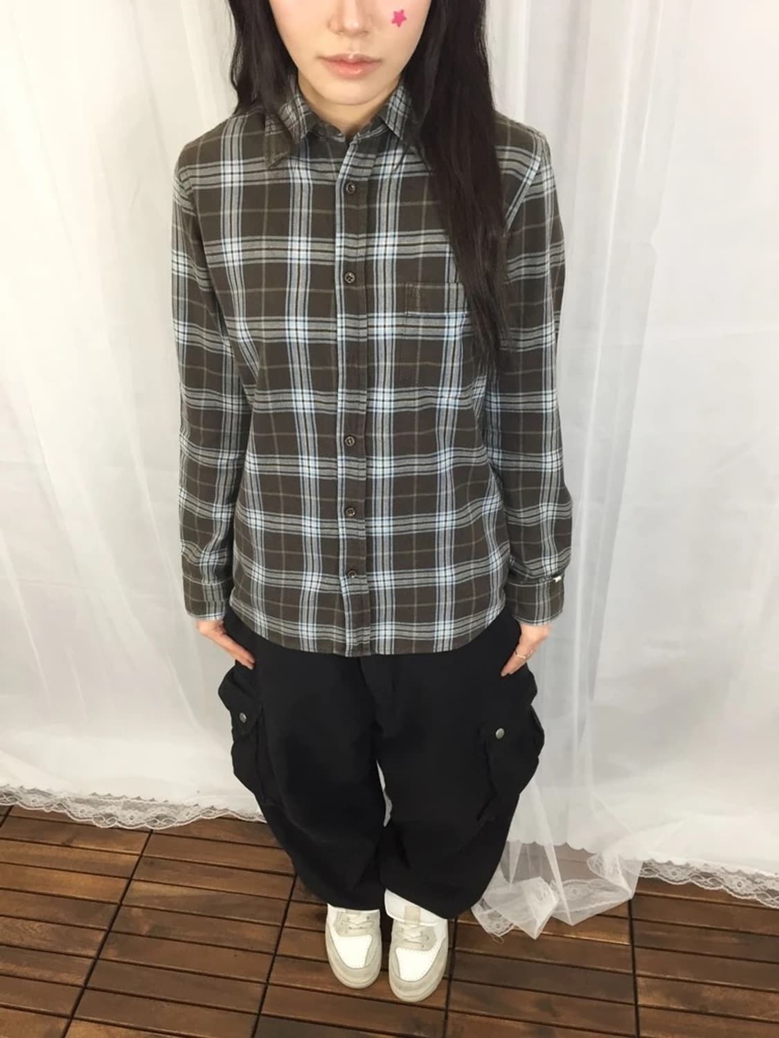CHAPREDNA Alternative Wool Check Shirt 상품이미지2