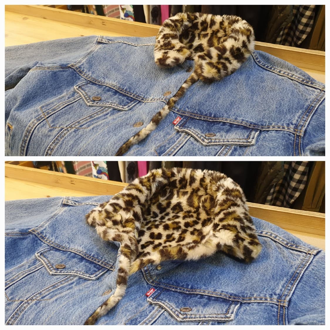 77.리바이스 레오파드 양털자켓 상품이미지4