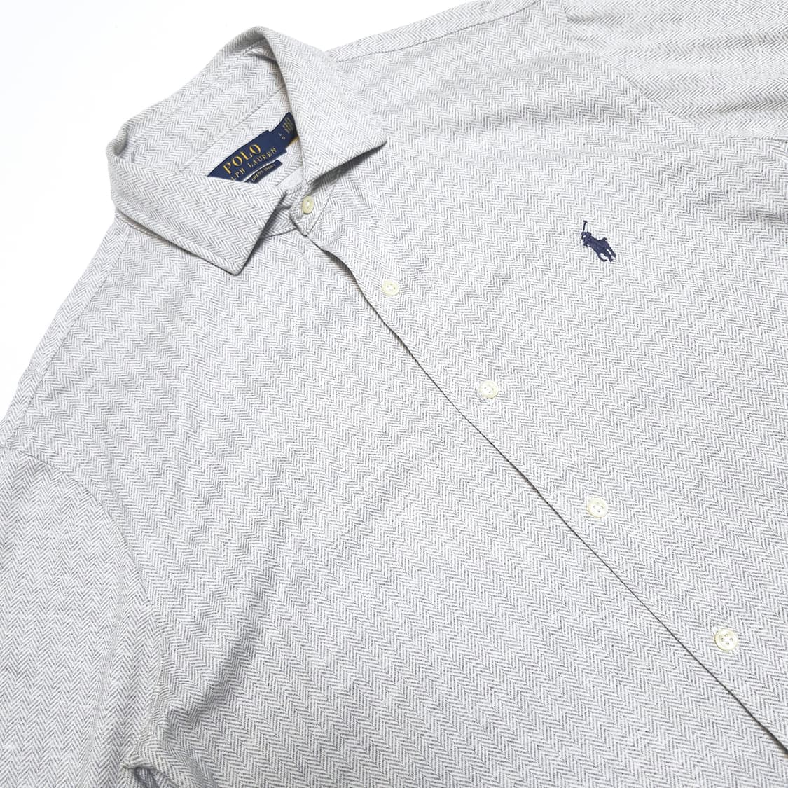 폴로 랄프로렌 신형 QR 니트 드레스 헤링본 셔츠 상품이미지4