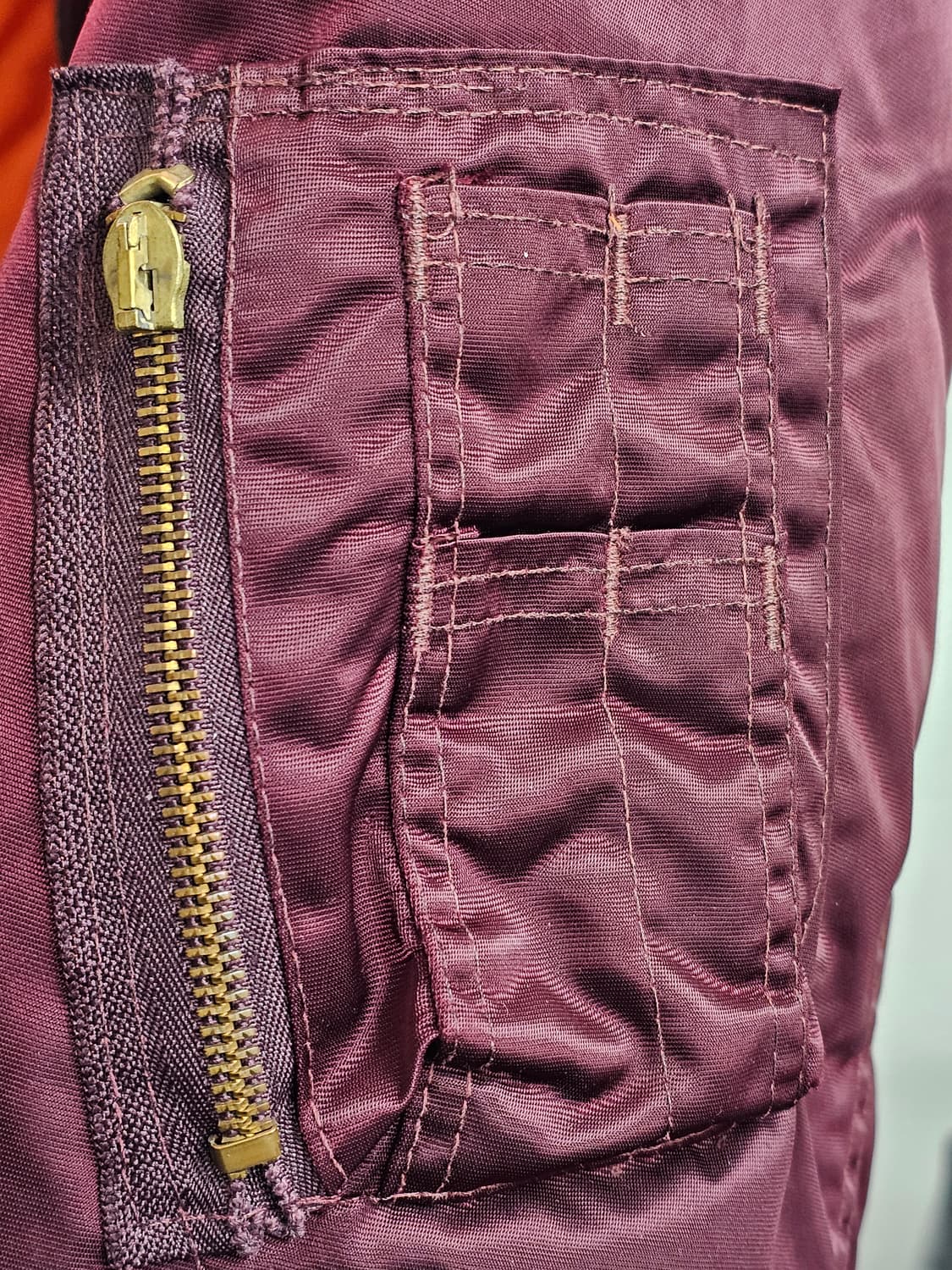 MA-1 빈티지 자켓 와인컬러 상품이미지5