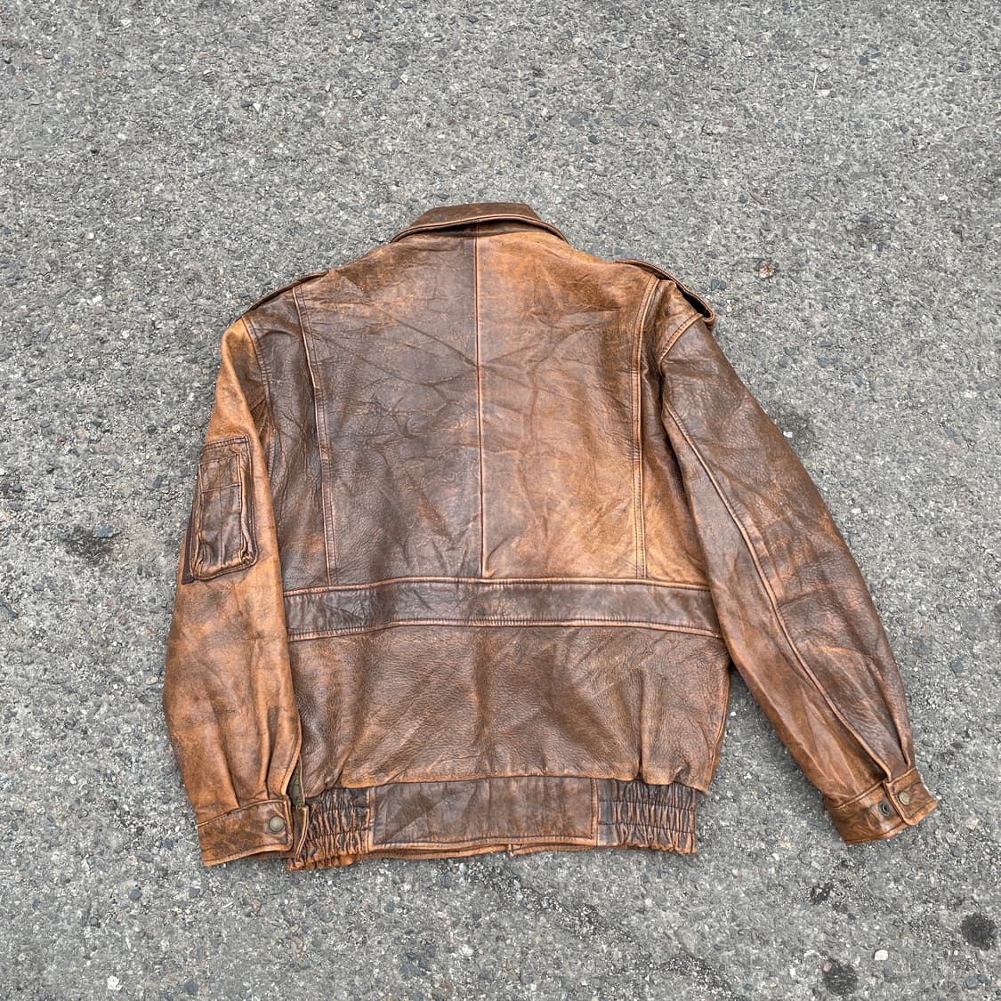 90s 피에르 보메 양가죽 A-2 플라이트 자켓 항공잠바 가죽자켓 110 상품이미지4