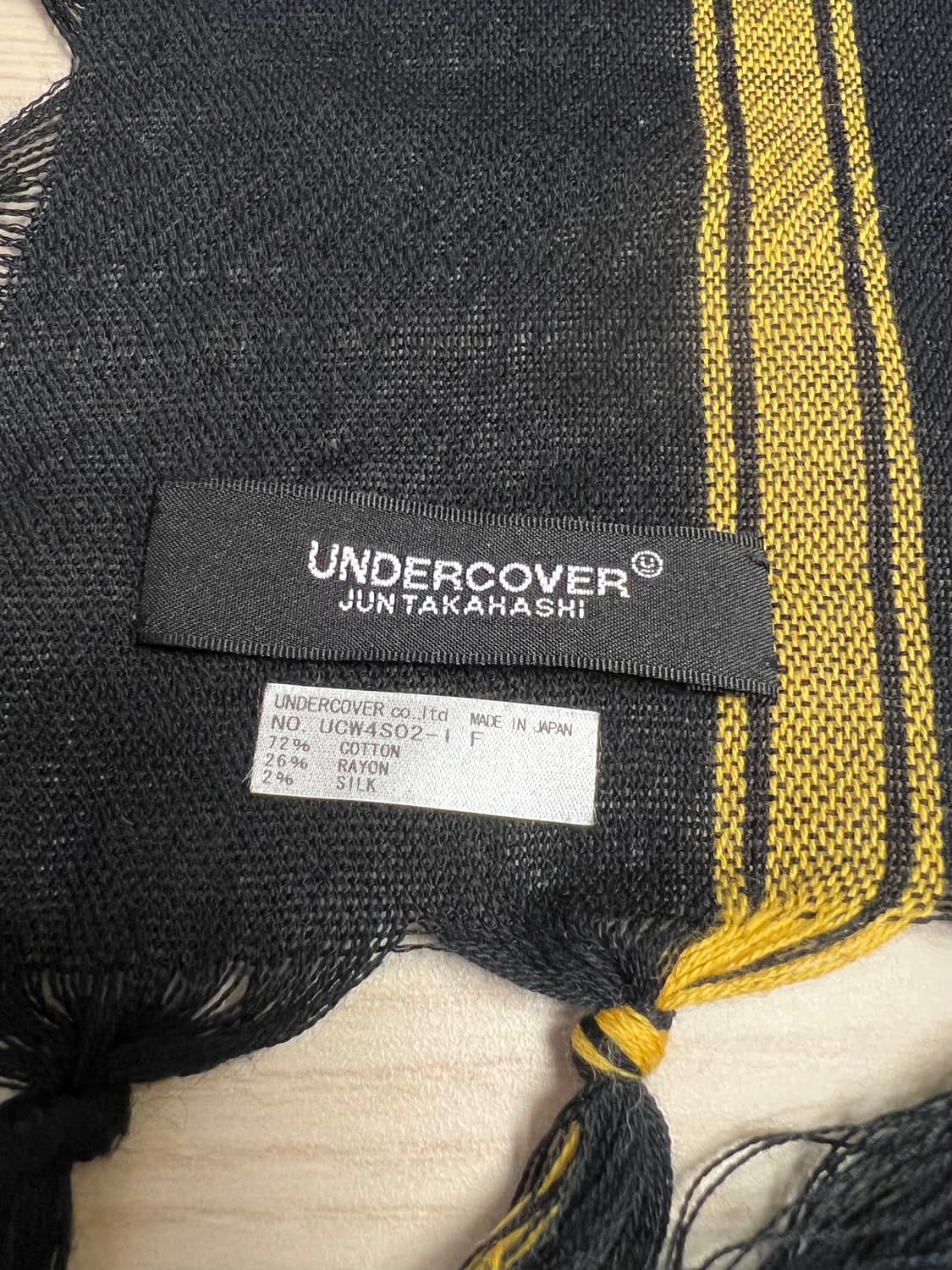 언더커버 / 코튼 실크 혼방 자카드 스카프 상품이미지5